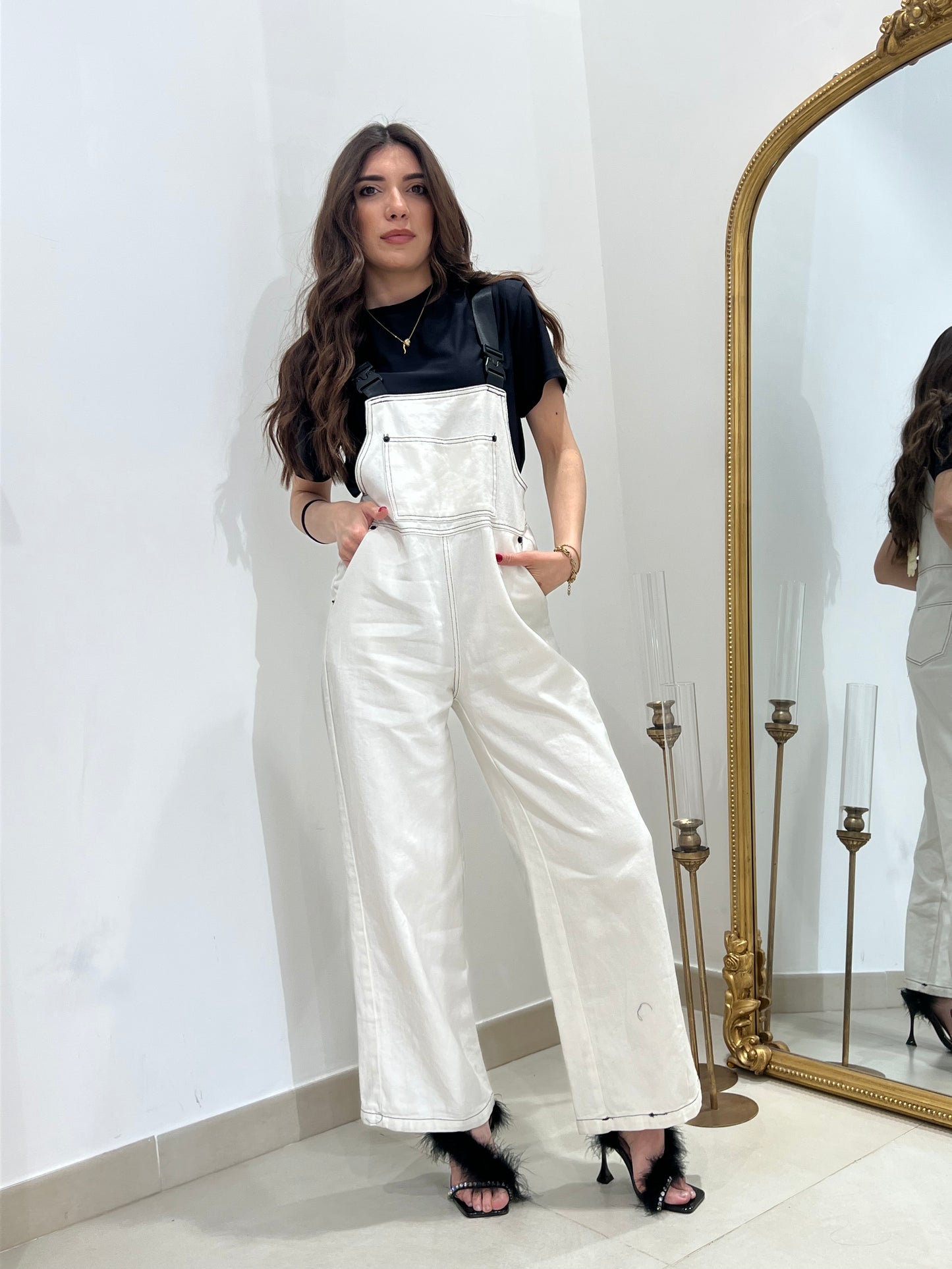 Salopette Denim White