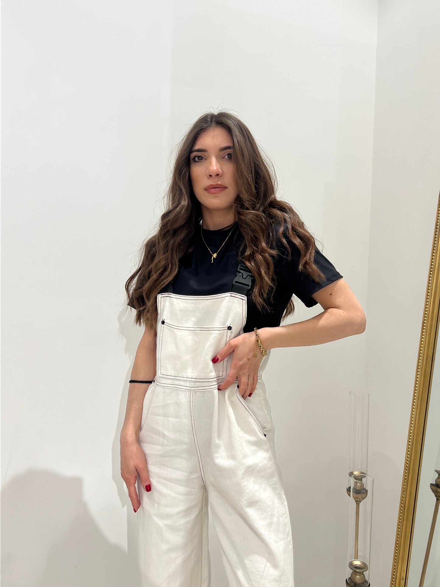 Salopette Denim White