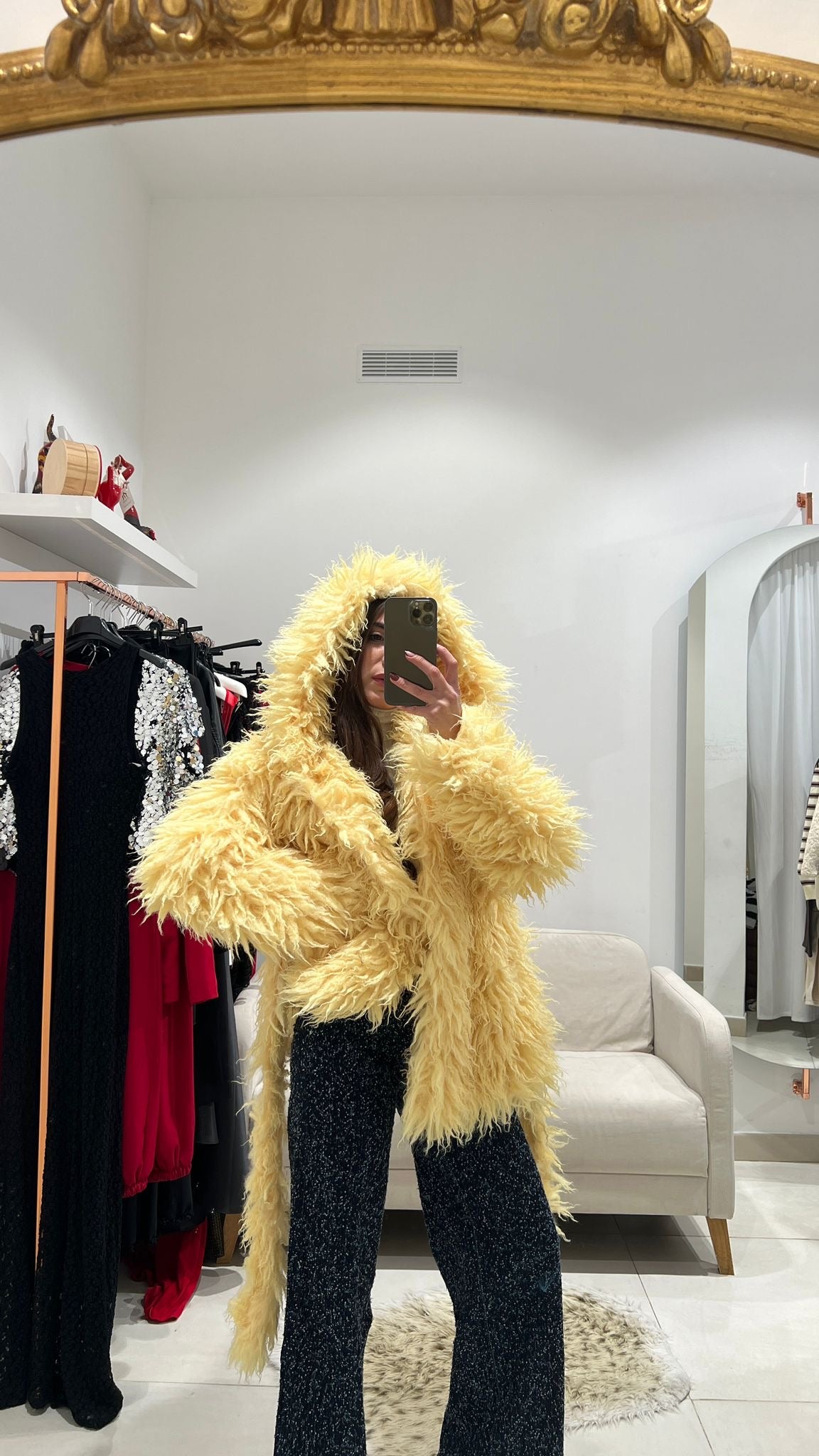 Pelliccia Mongolia Gialla