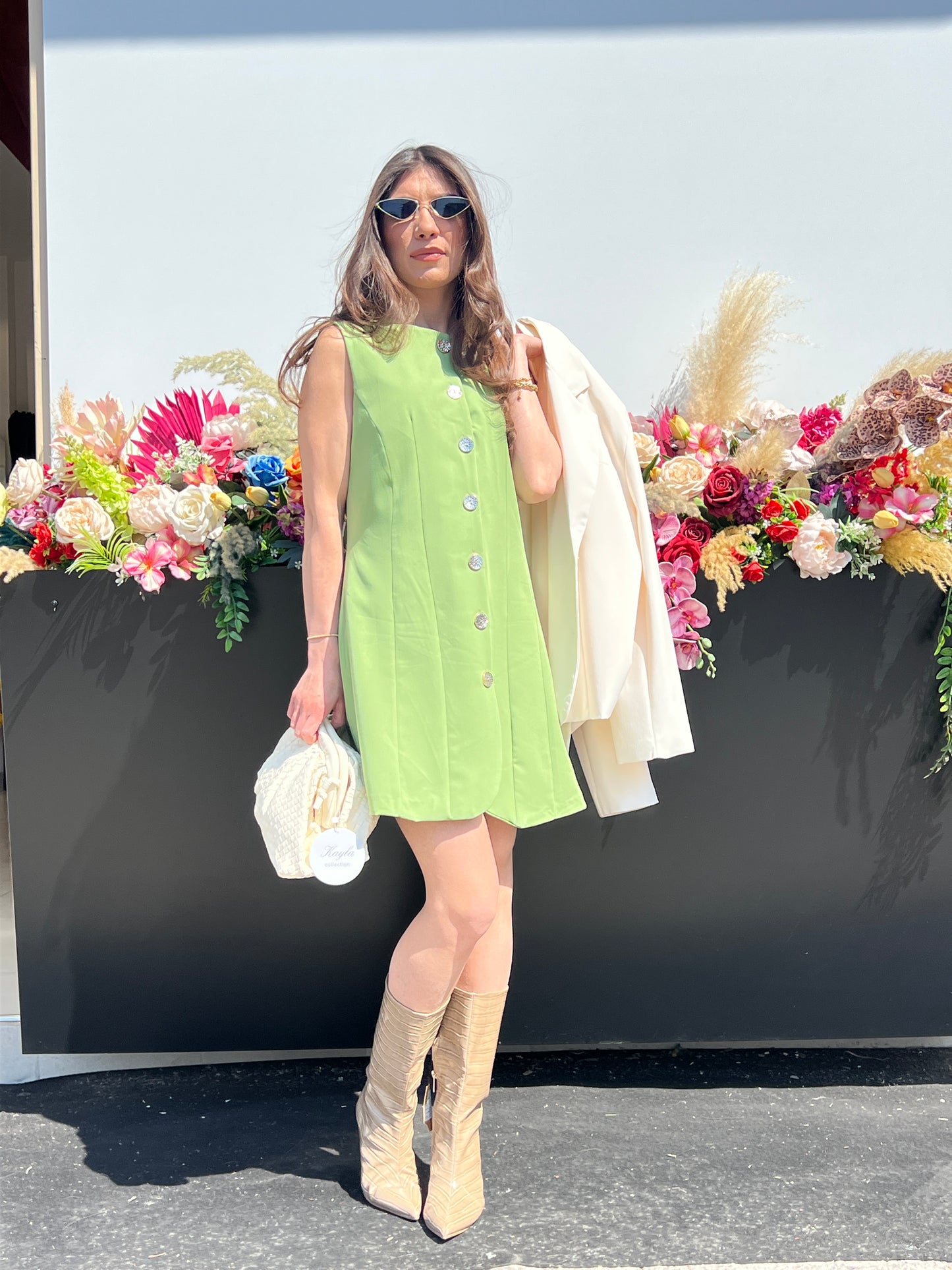 Tubino Bottoni Verde
