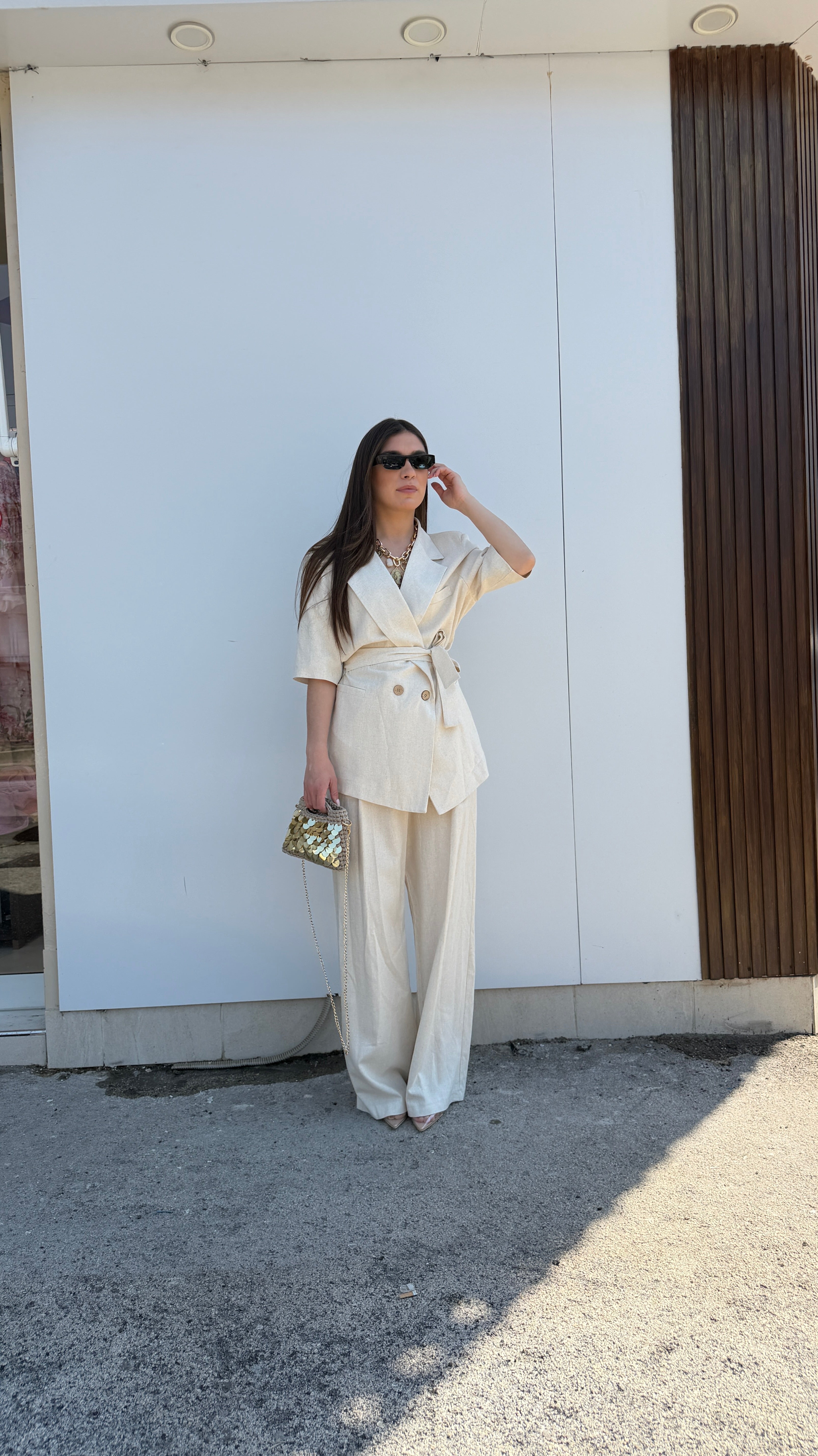 Tailleur misto Lino