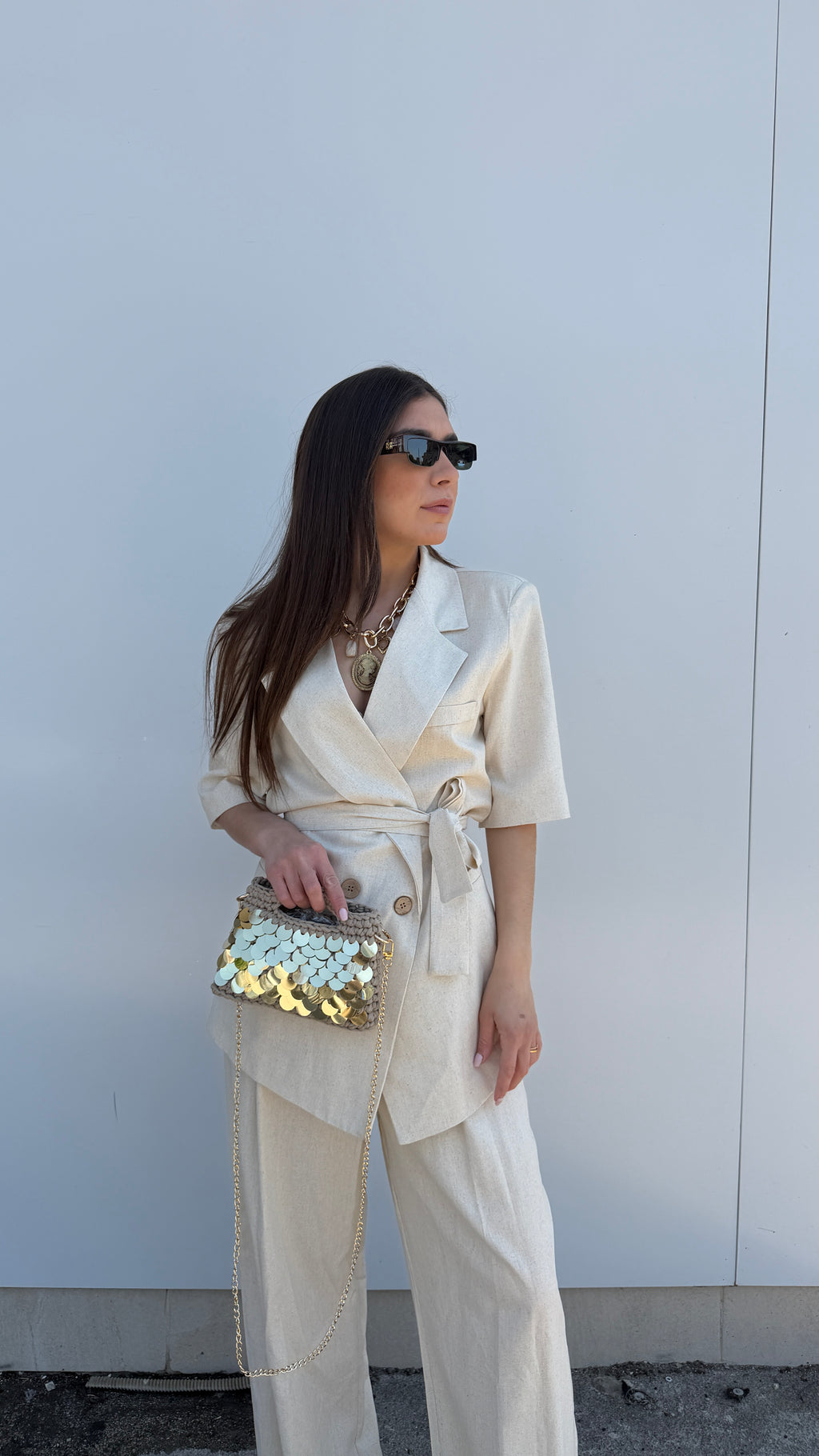 Tailleur misto Lino