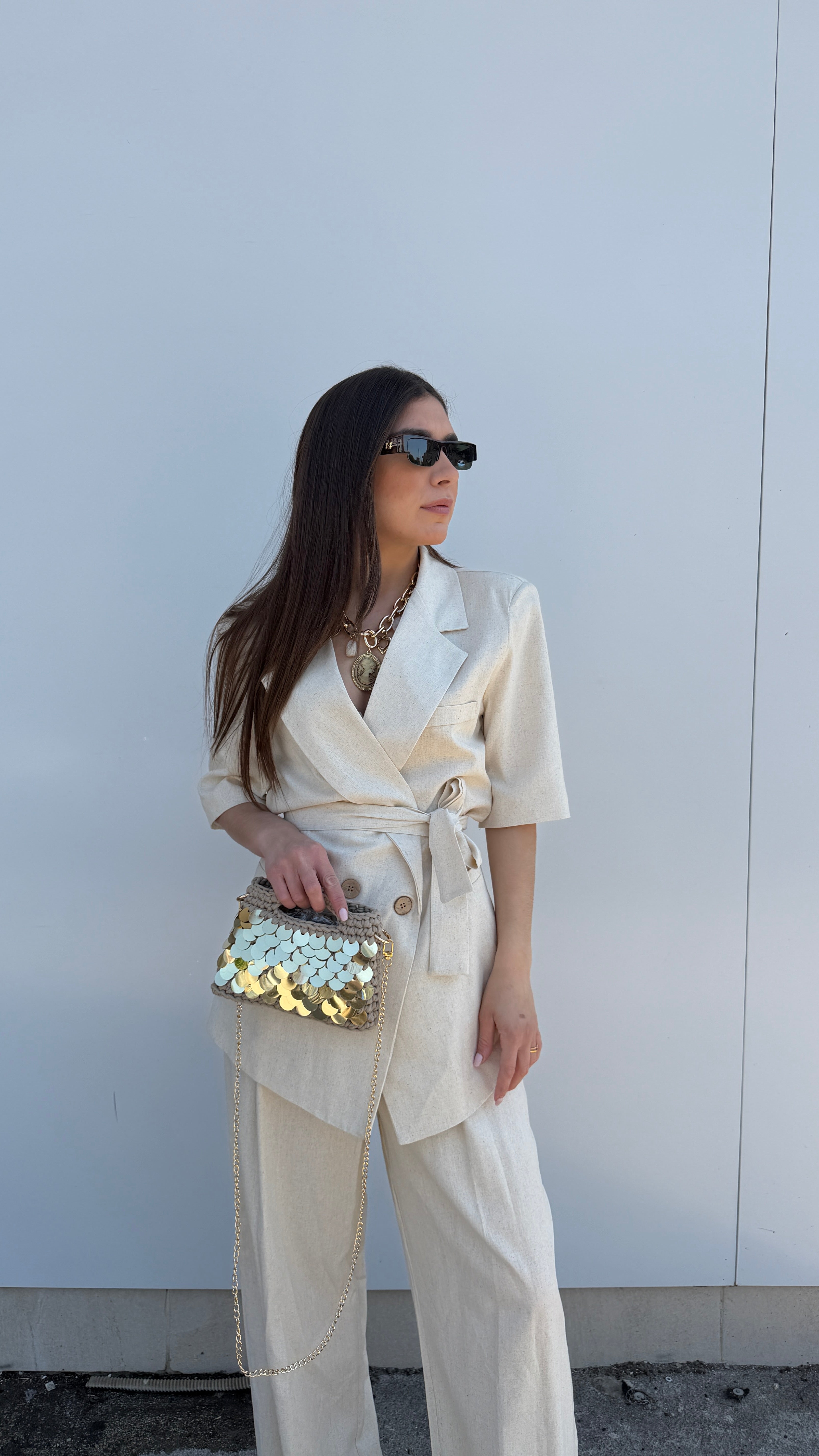 Tailleur misto Lino