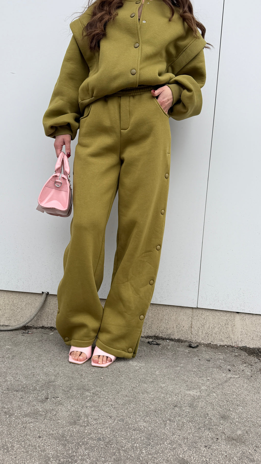 Pantatuta bottoni Lumina Verde acido