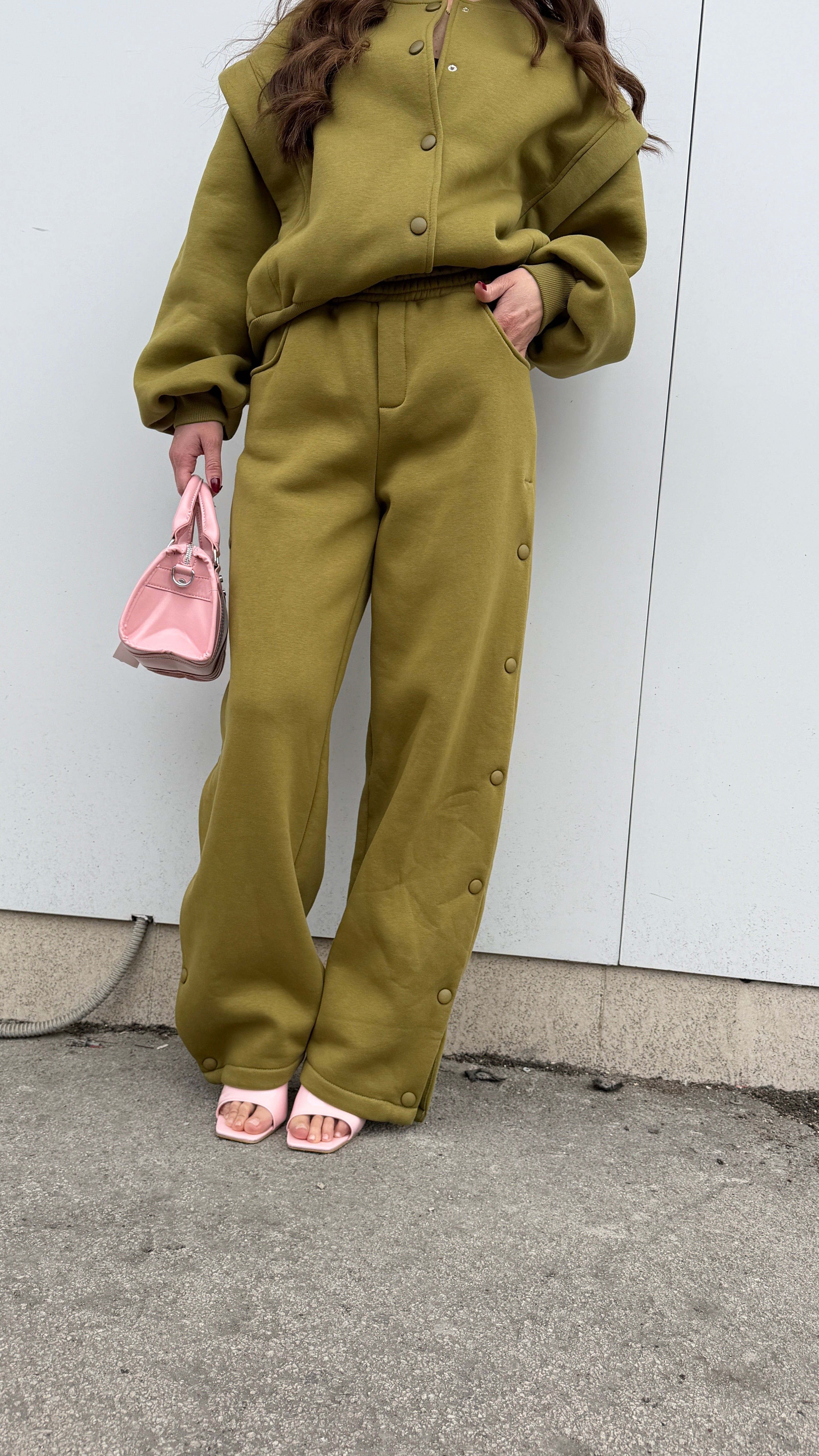 Pantatuta bottoni Lumina Verde acido