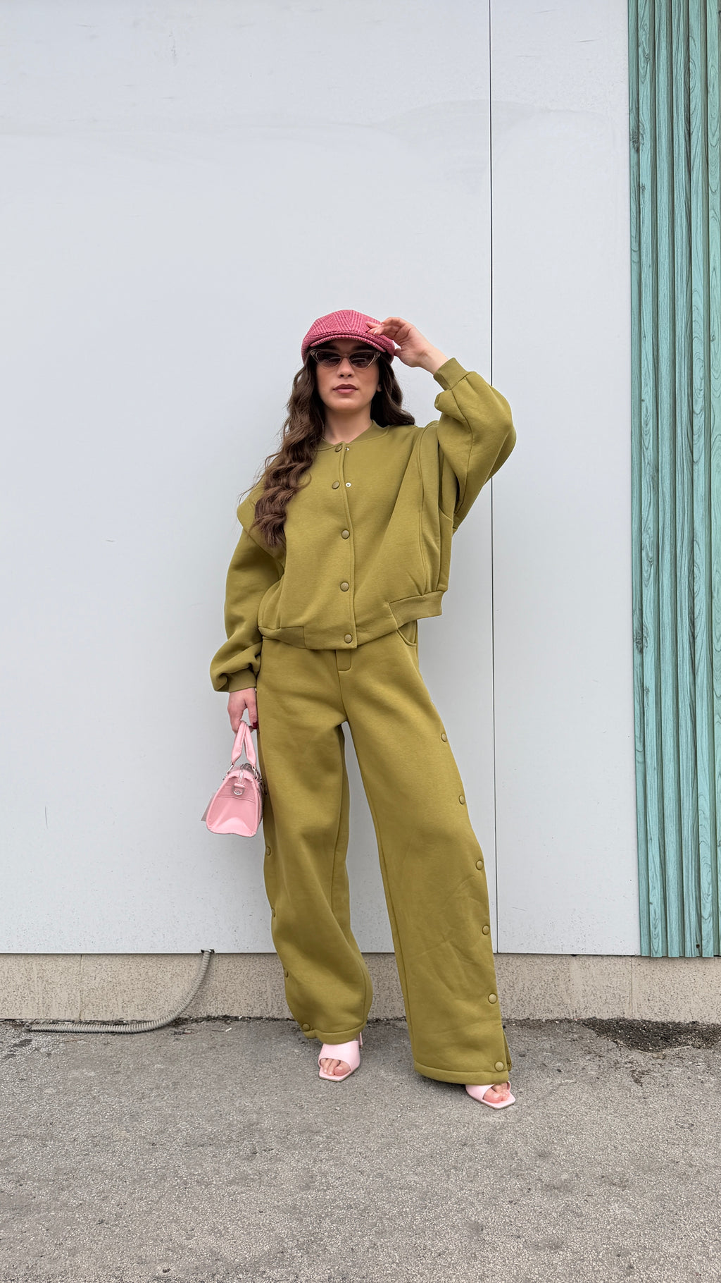 Pantatuta bottoni Lumina Verde acido