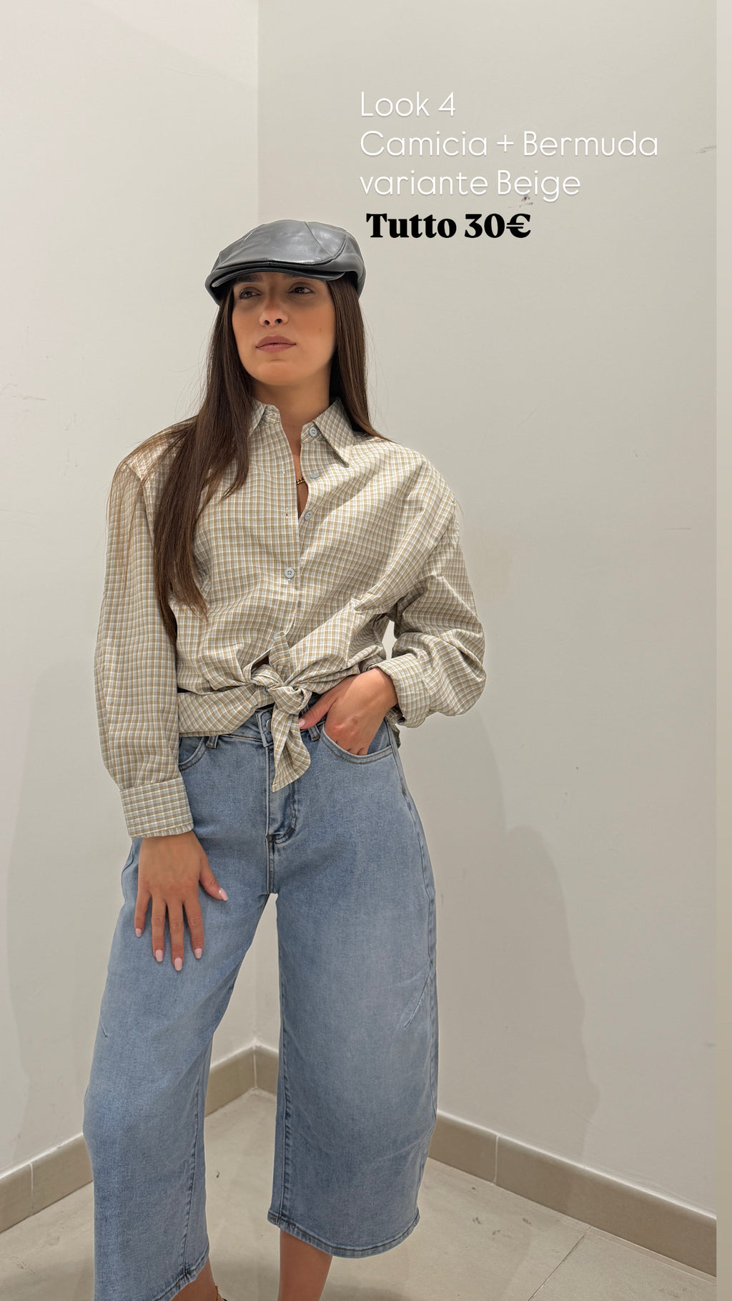 Coordinato Quadri beige