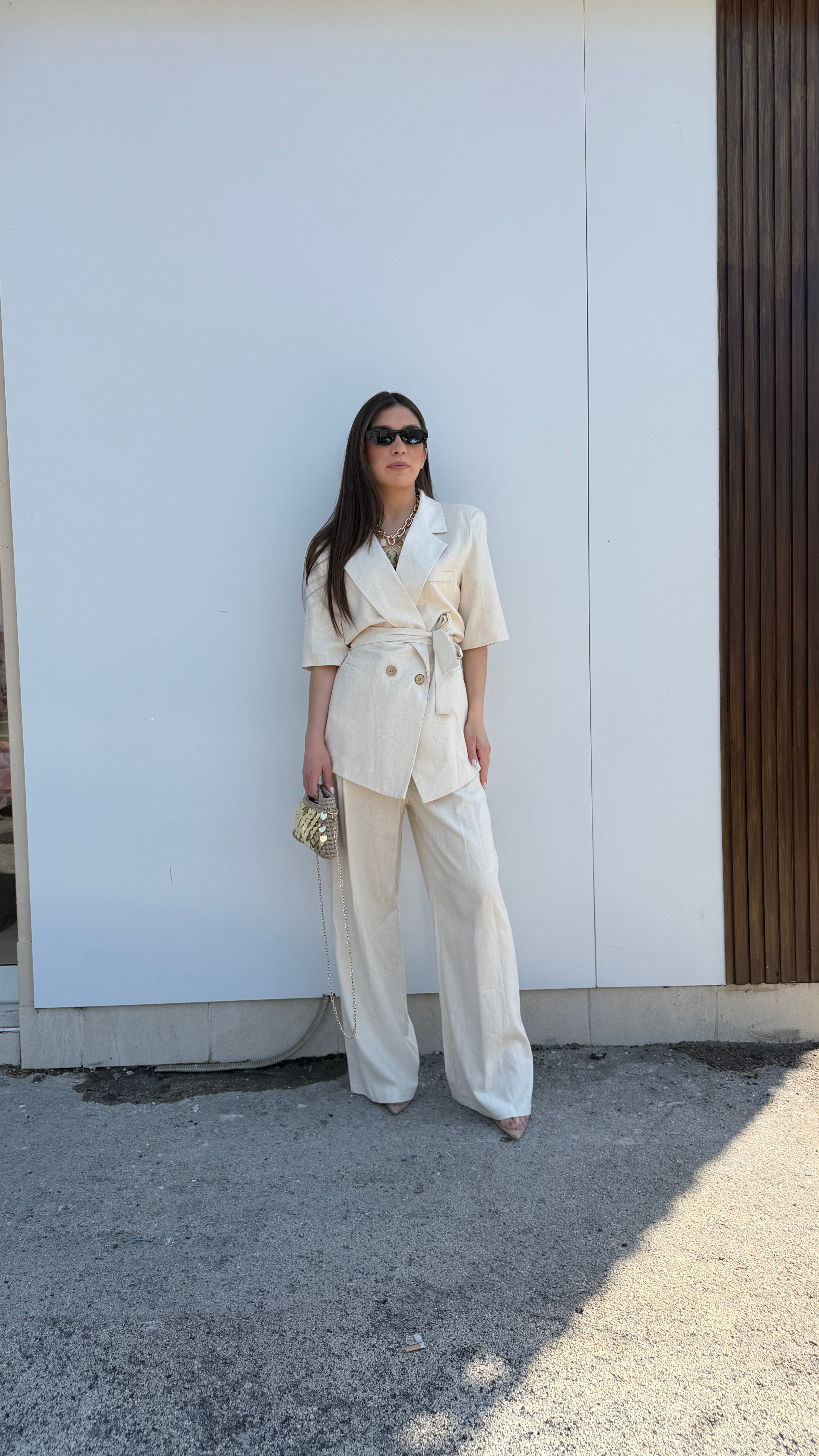 Tailleur misto Lino