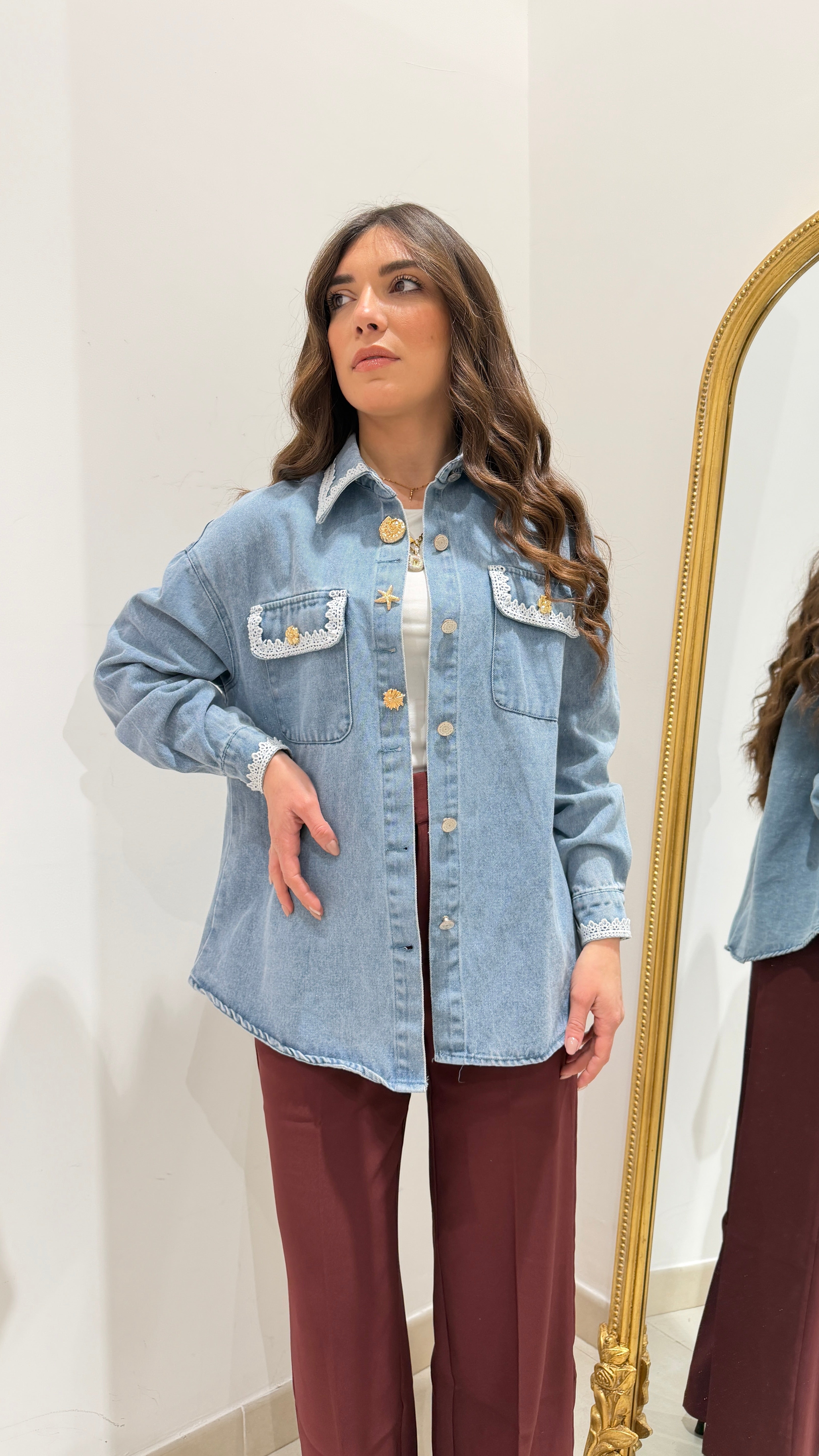 Camicia Denim Conchiglia