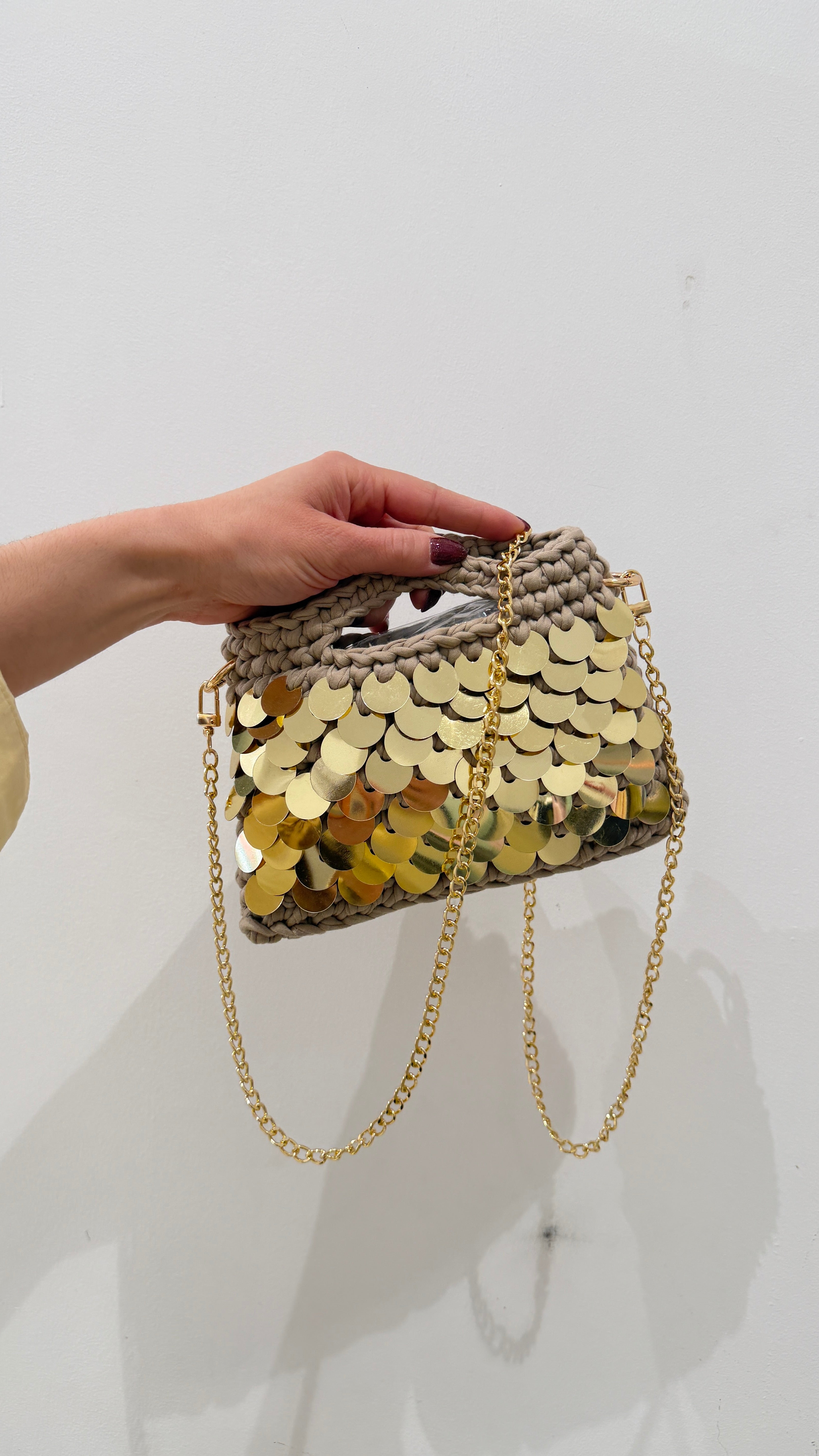 Borsa Paillettes Dorata