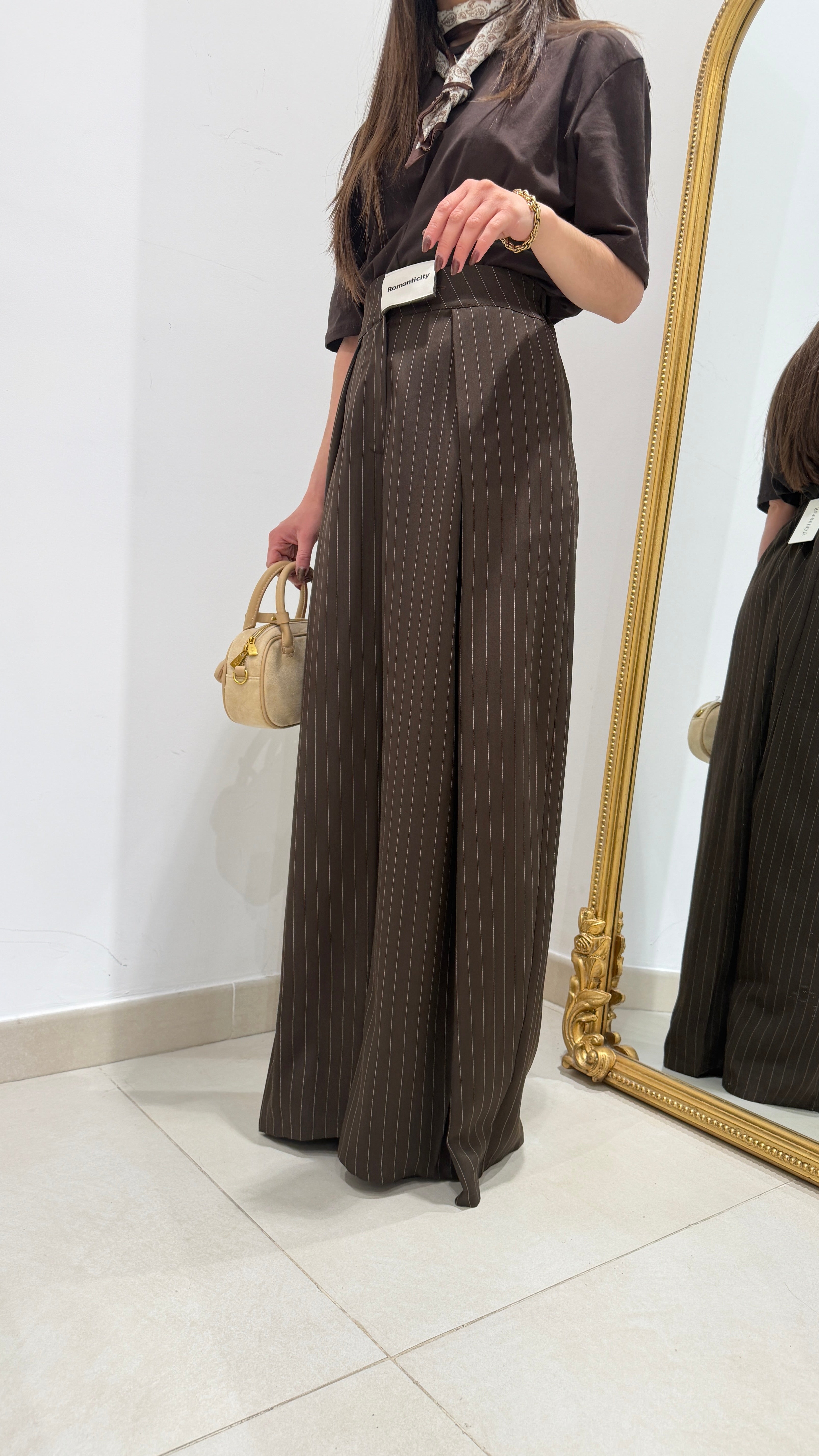 Pantalone Gessato Romanticity