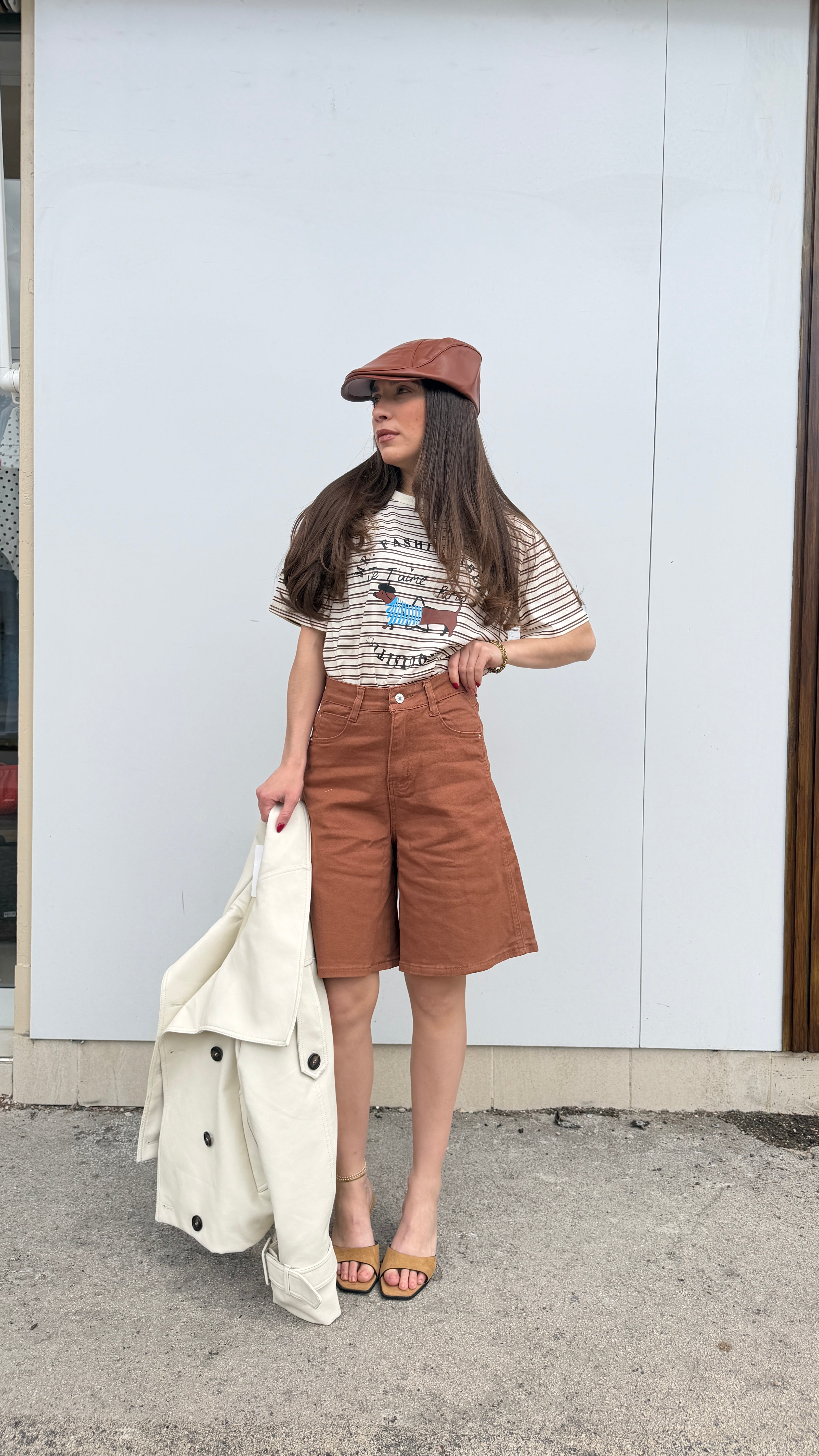Bermuda Jeans Marrone