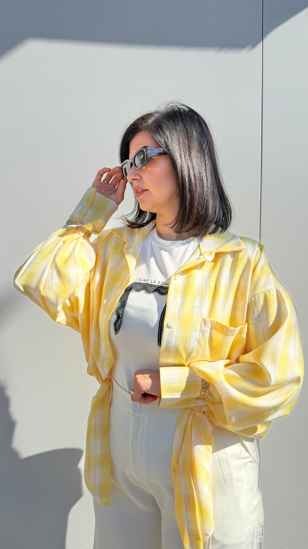 Maxi camicione quadroni