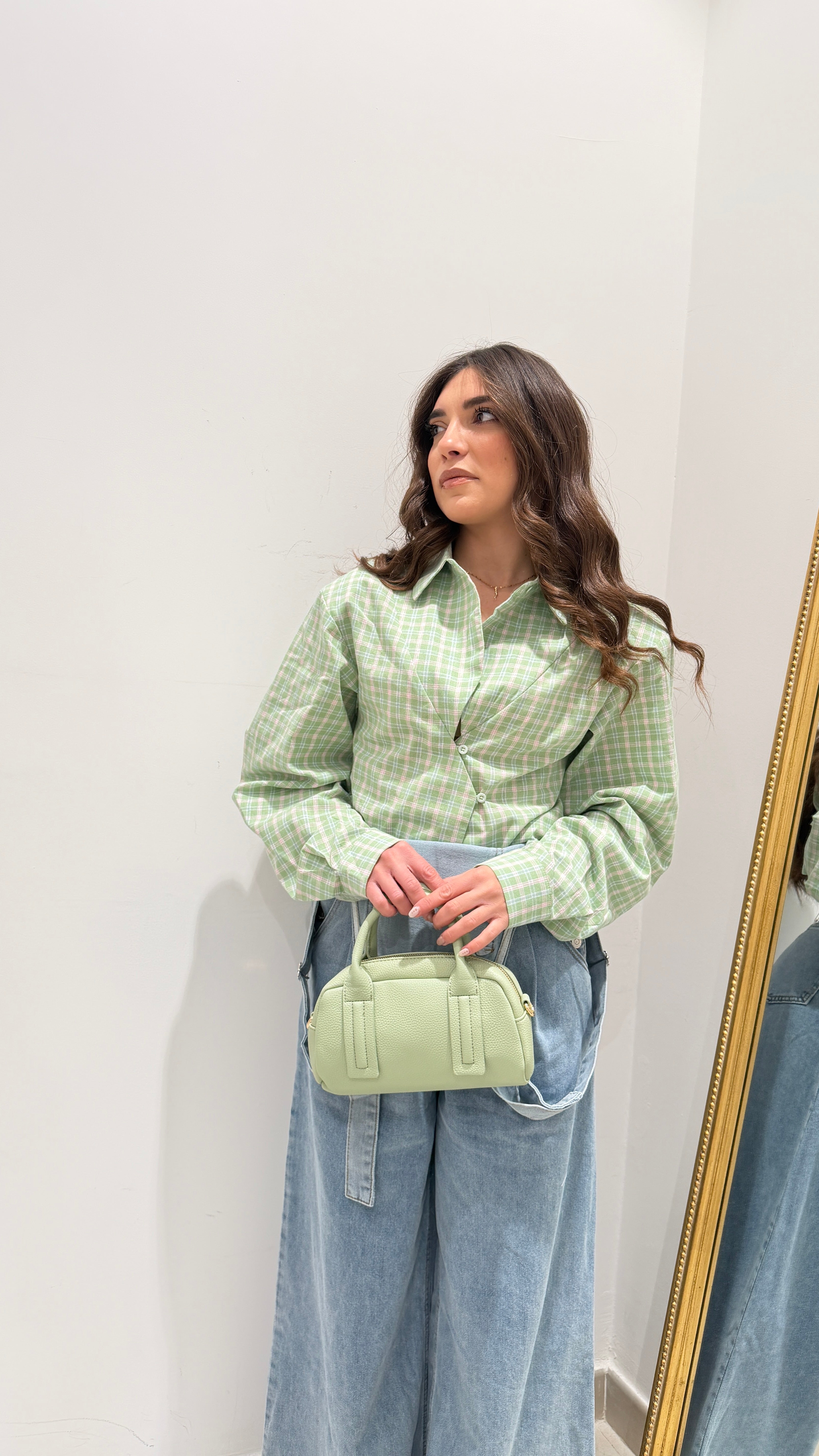 Camicia Quadretti Verde