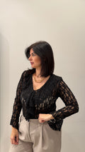 Maglia in pizzo Black