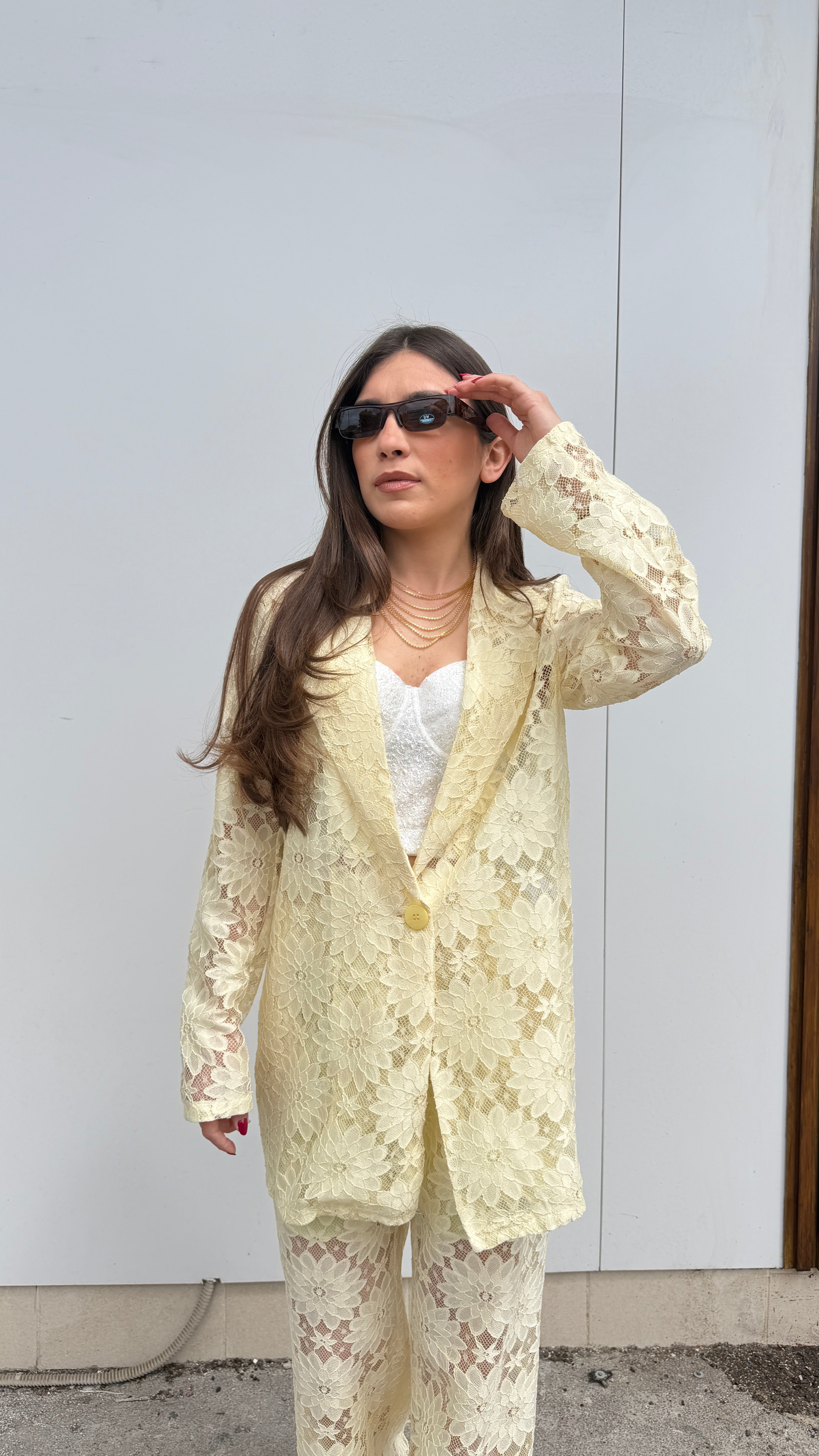 Tailleur Pizzo Giallino