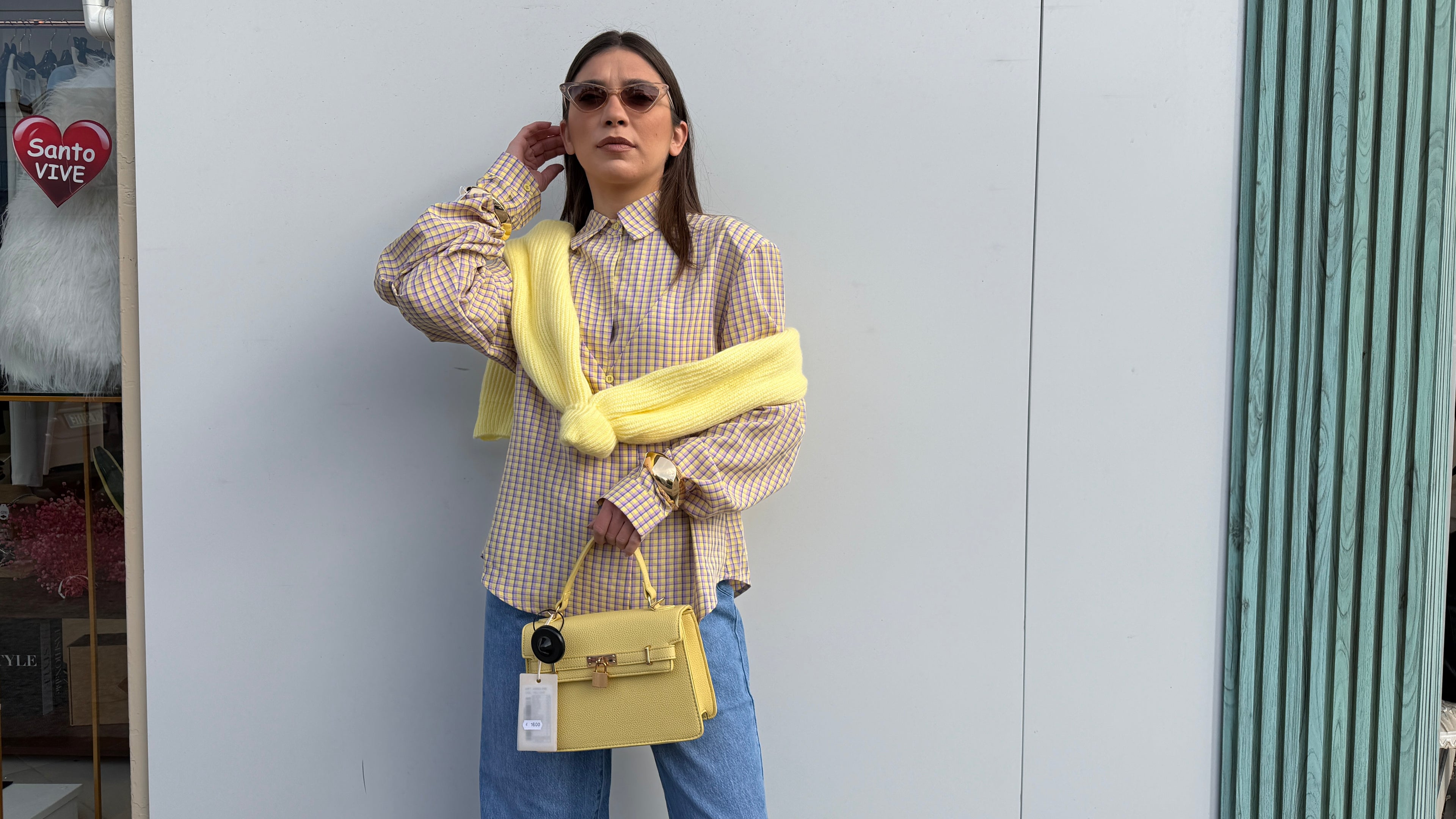 Camicia Vichy Gialla