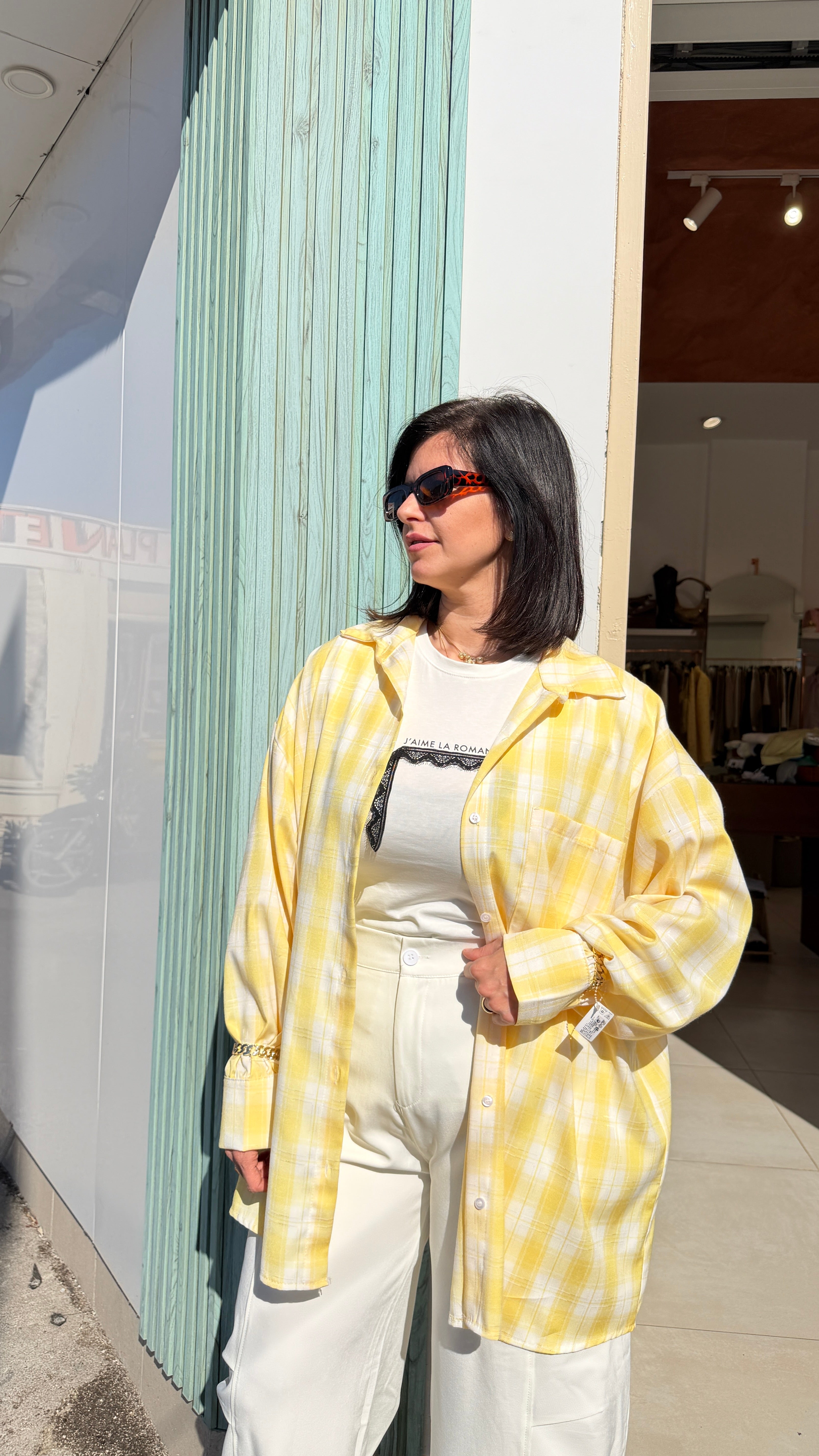 Maxi camicione quadroni