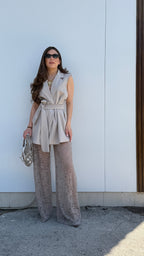 Tailleur Pizzo Fango