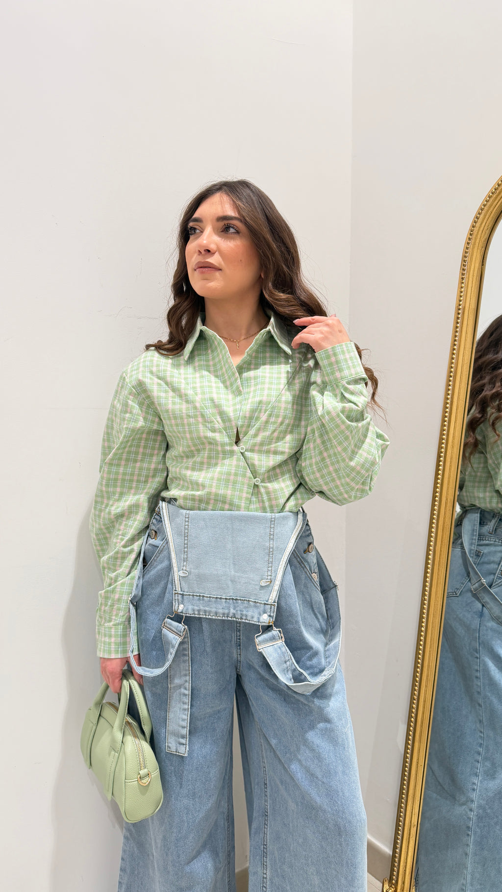 Camicia Quadretti Verde