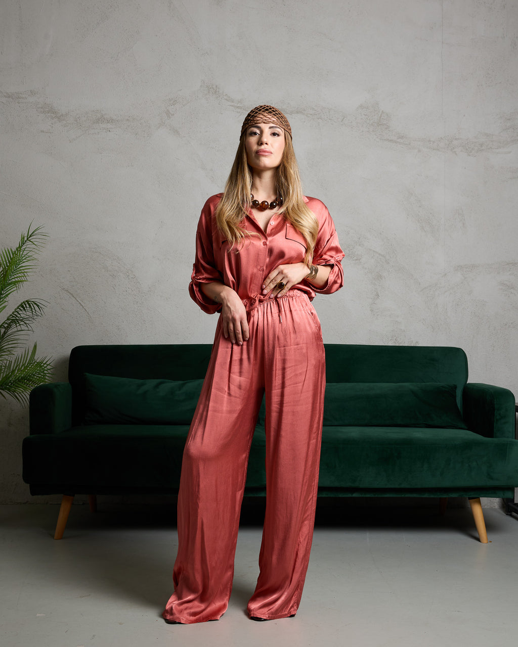 Coordinato Satin Corallo