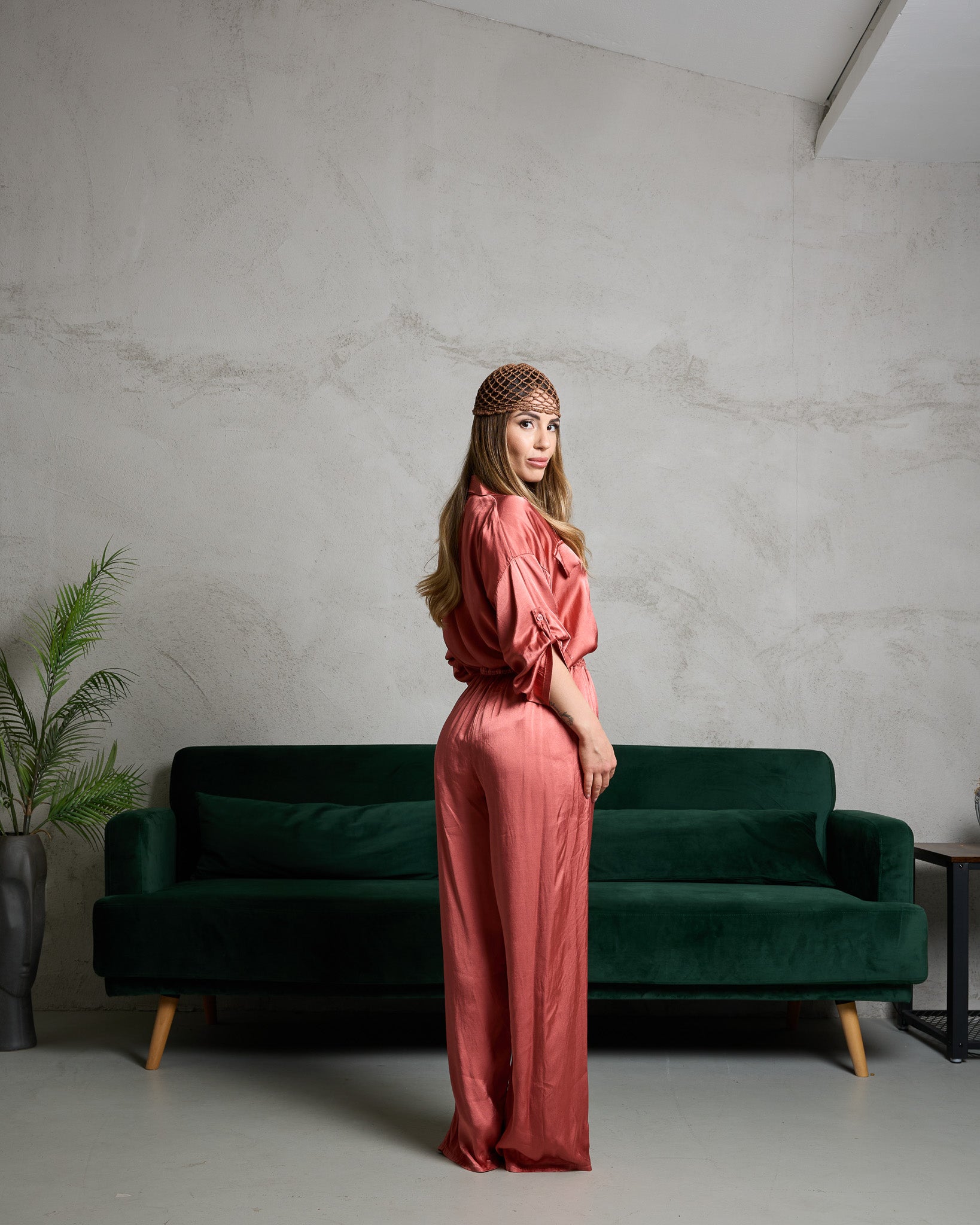 Coordinato Satin Corallo