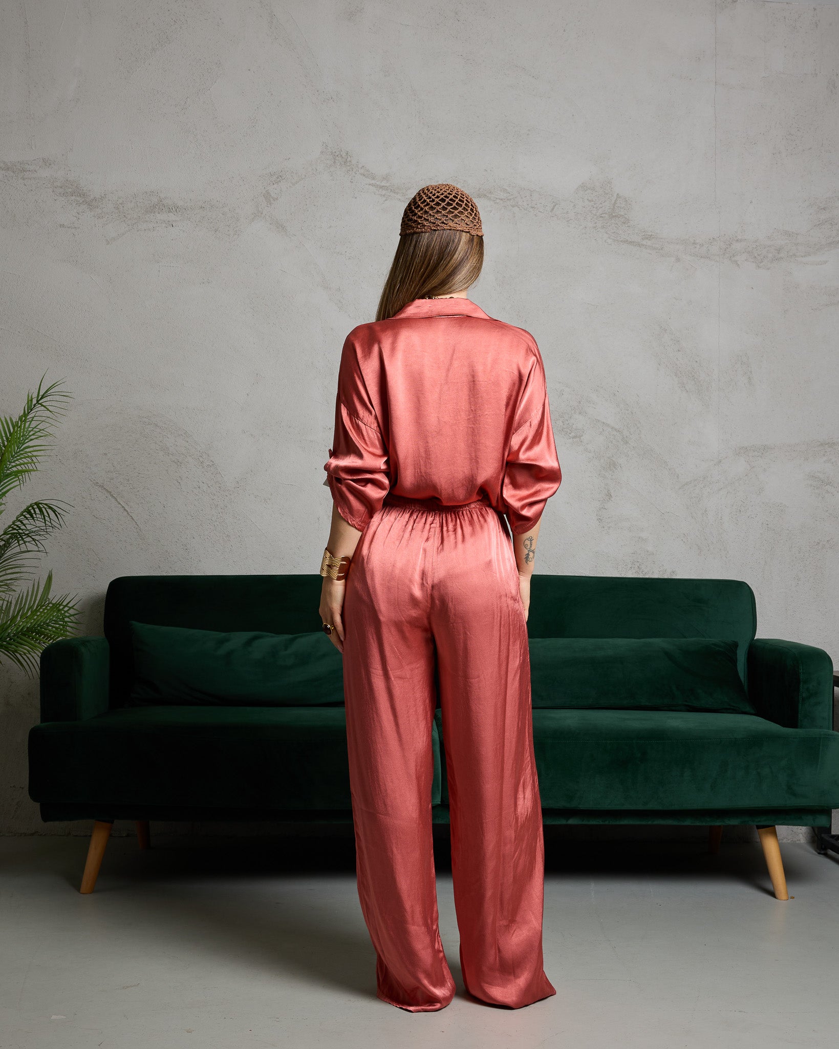 Coordinato Satin Corallo