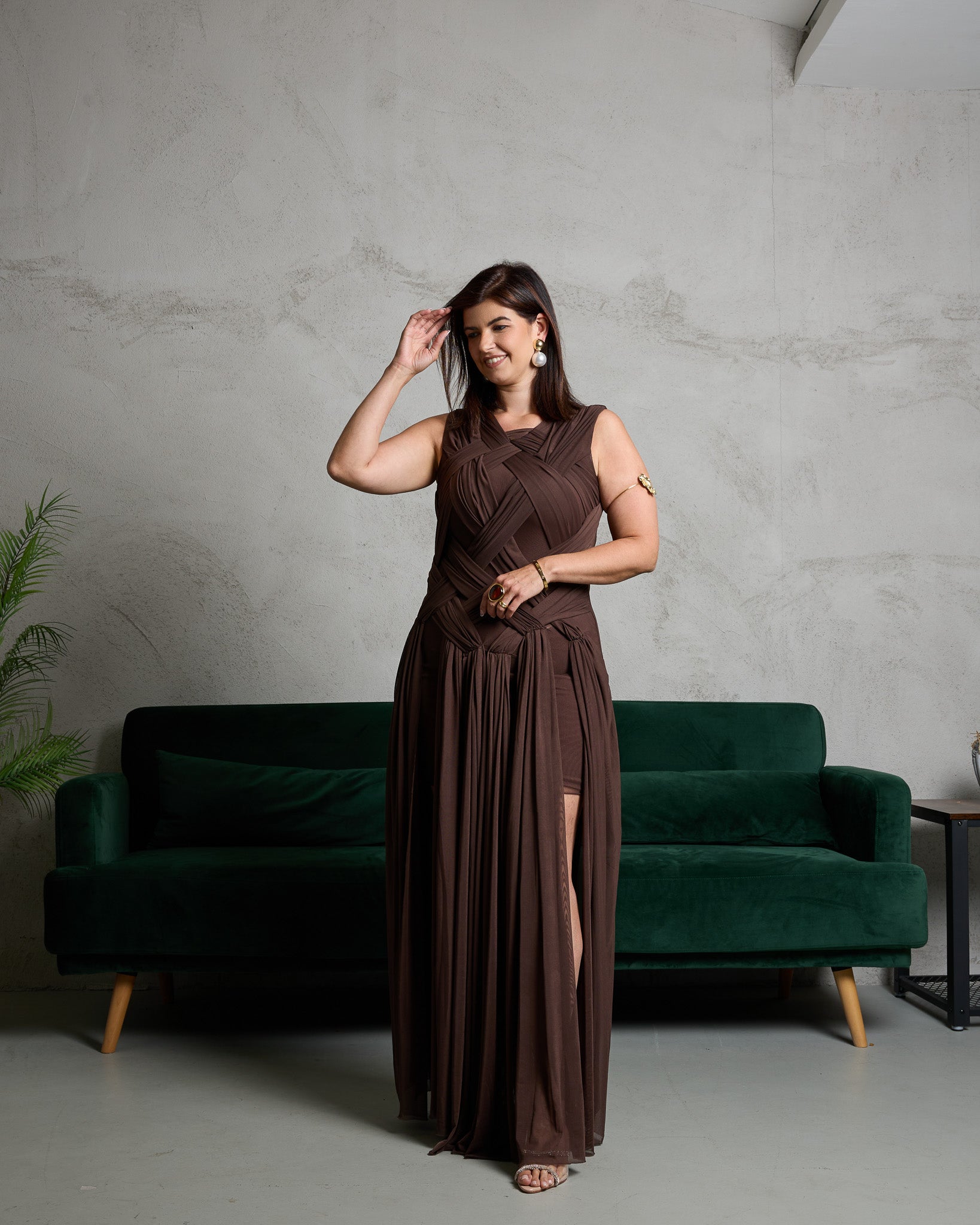 Chocolate Interweave Dress