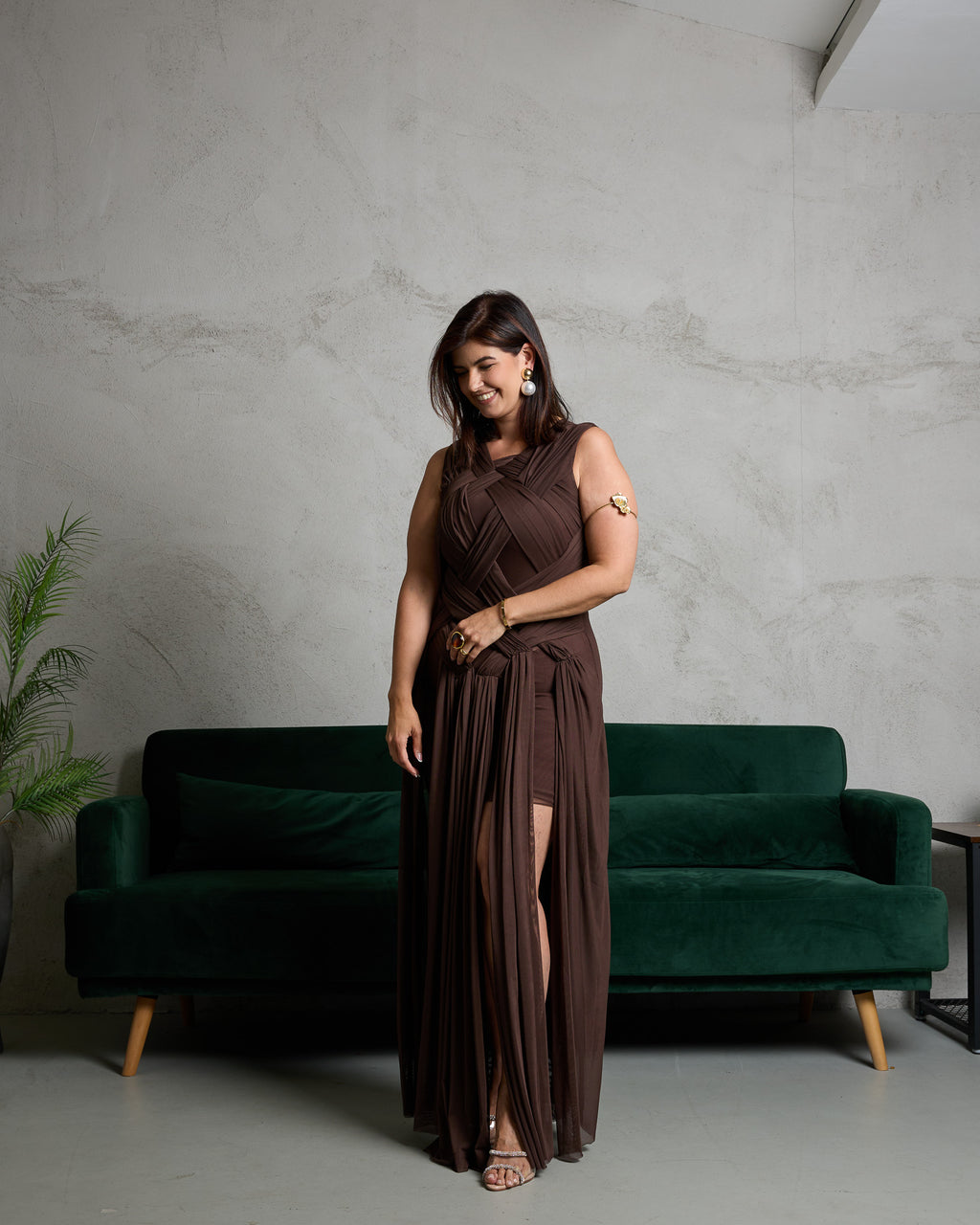 Chocolate Interweave Dress