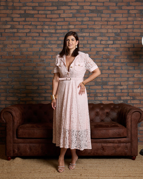 Abito Pizzo Rosa