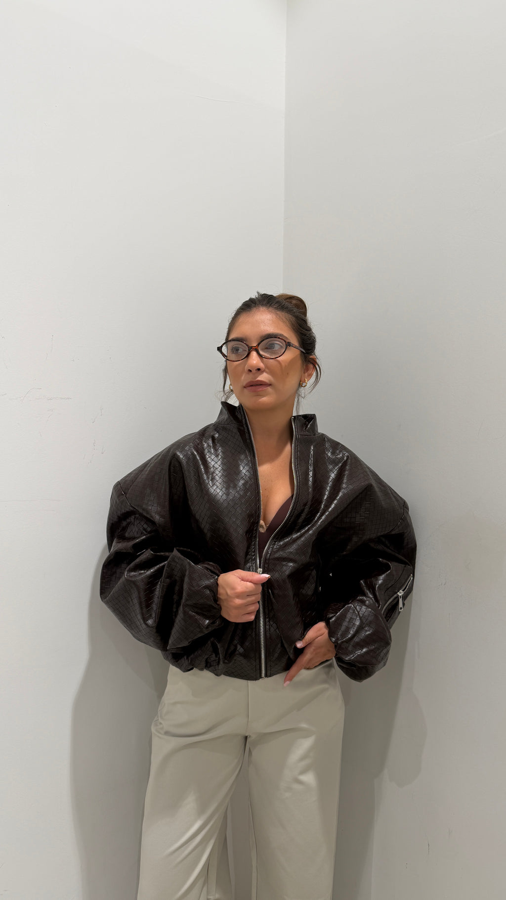 Bomber Ecopelle Brown