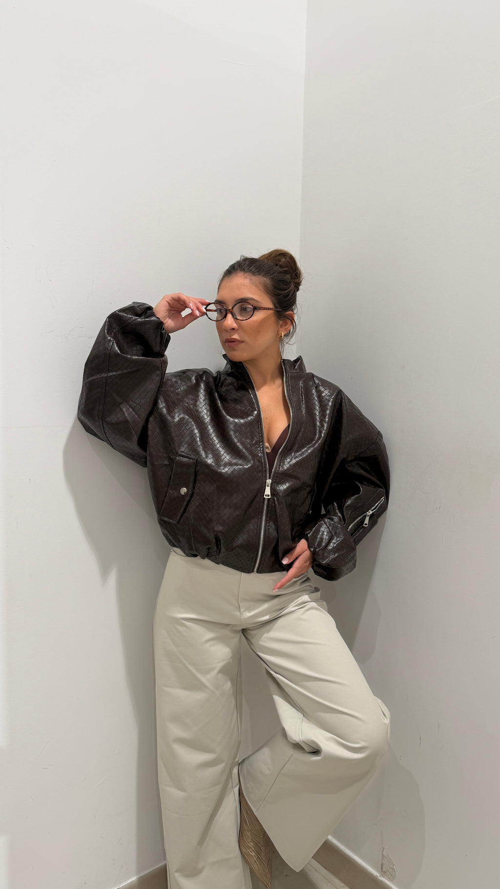 Bomber Ecopelle Brown