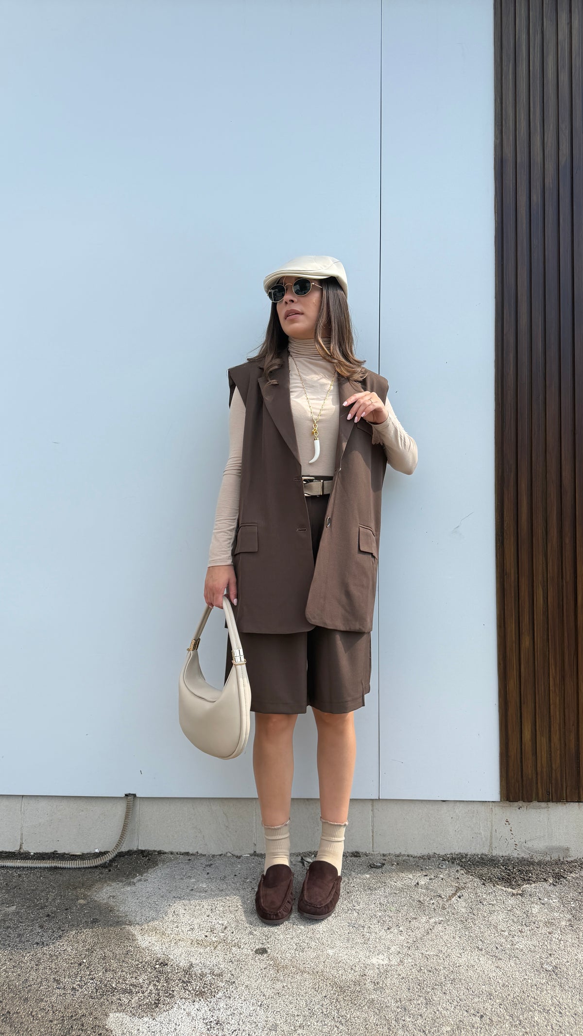Coordinato Gilet Brown