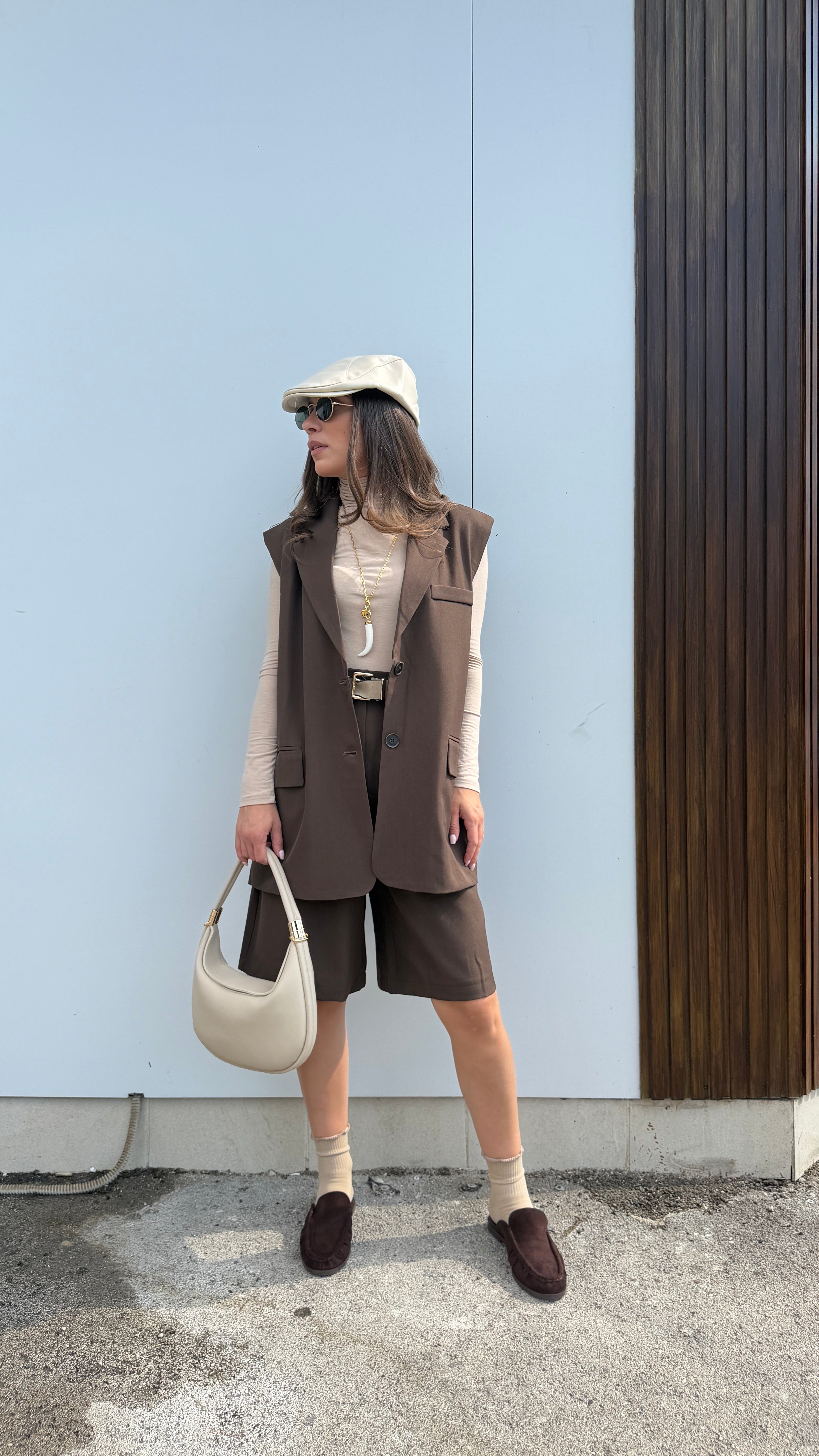 Coordinato Gilet Brown