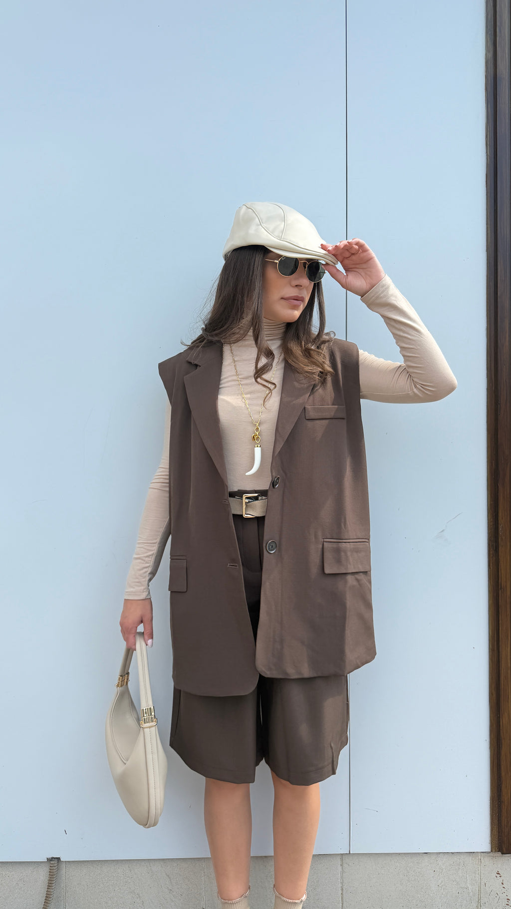 Coordinato Gilet Brown