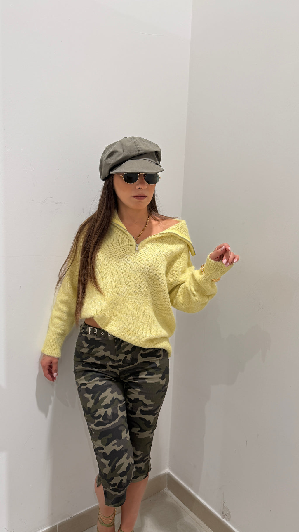 Completo camouflage giallo