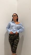 Completo camouflage azzurro
