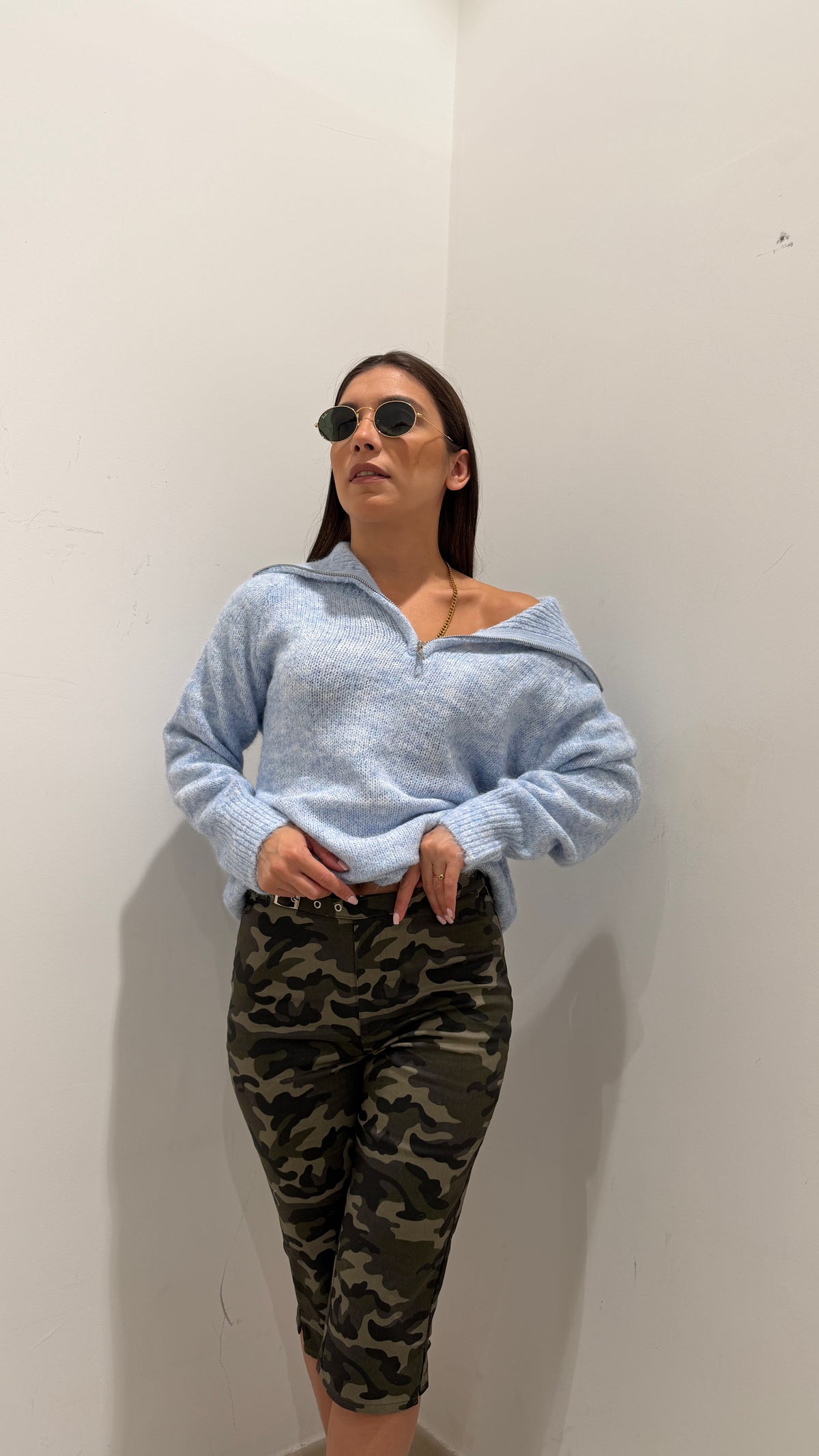Completo camouflage azzurro
