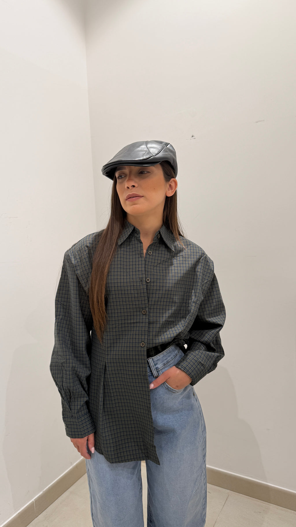 Coordinato Quadri grigio