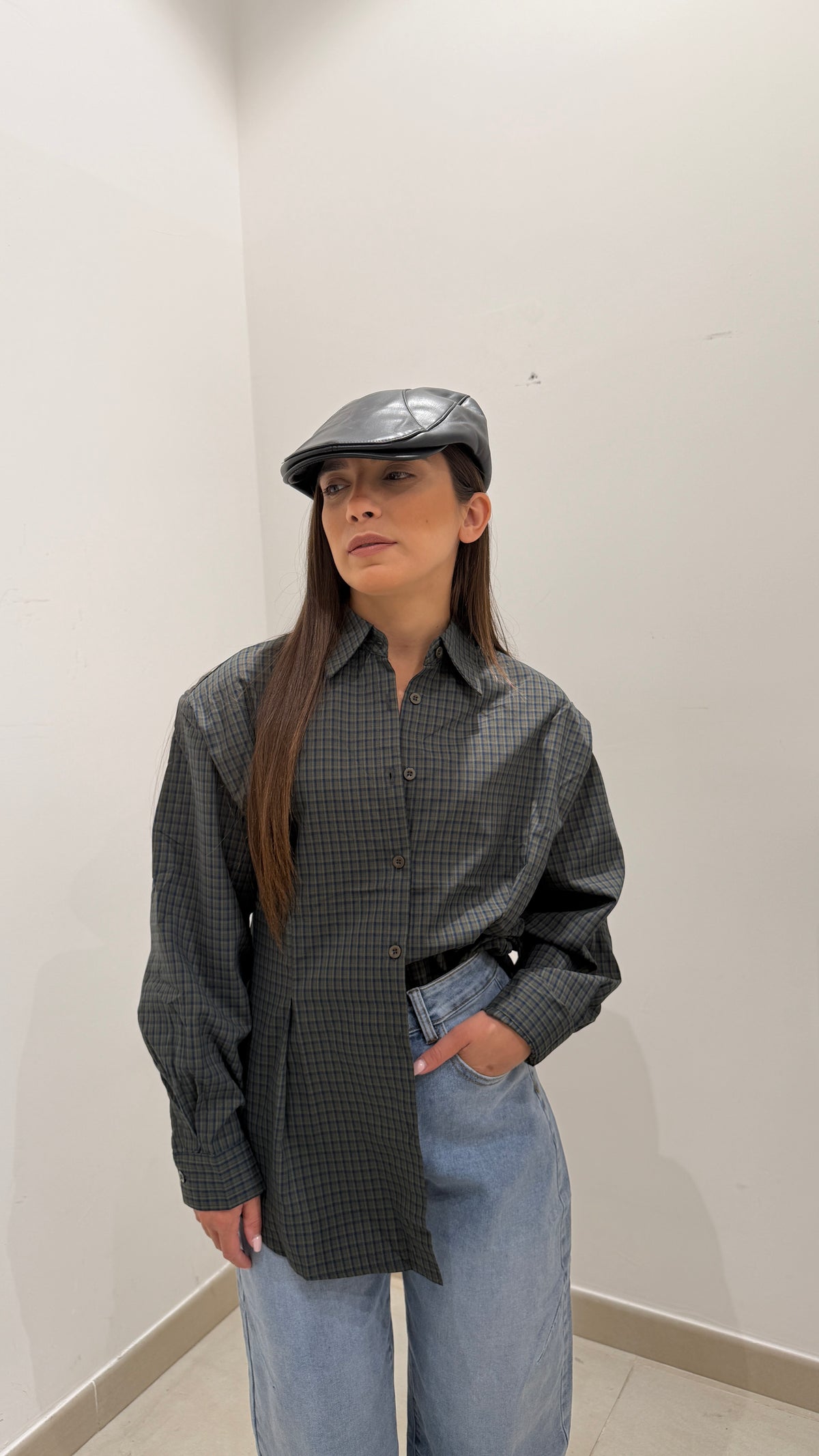 Coordinato Quadri grigio