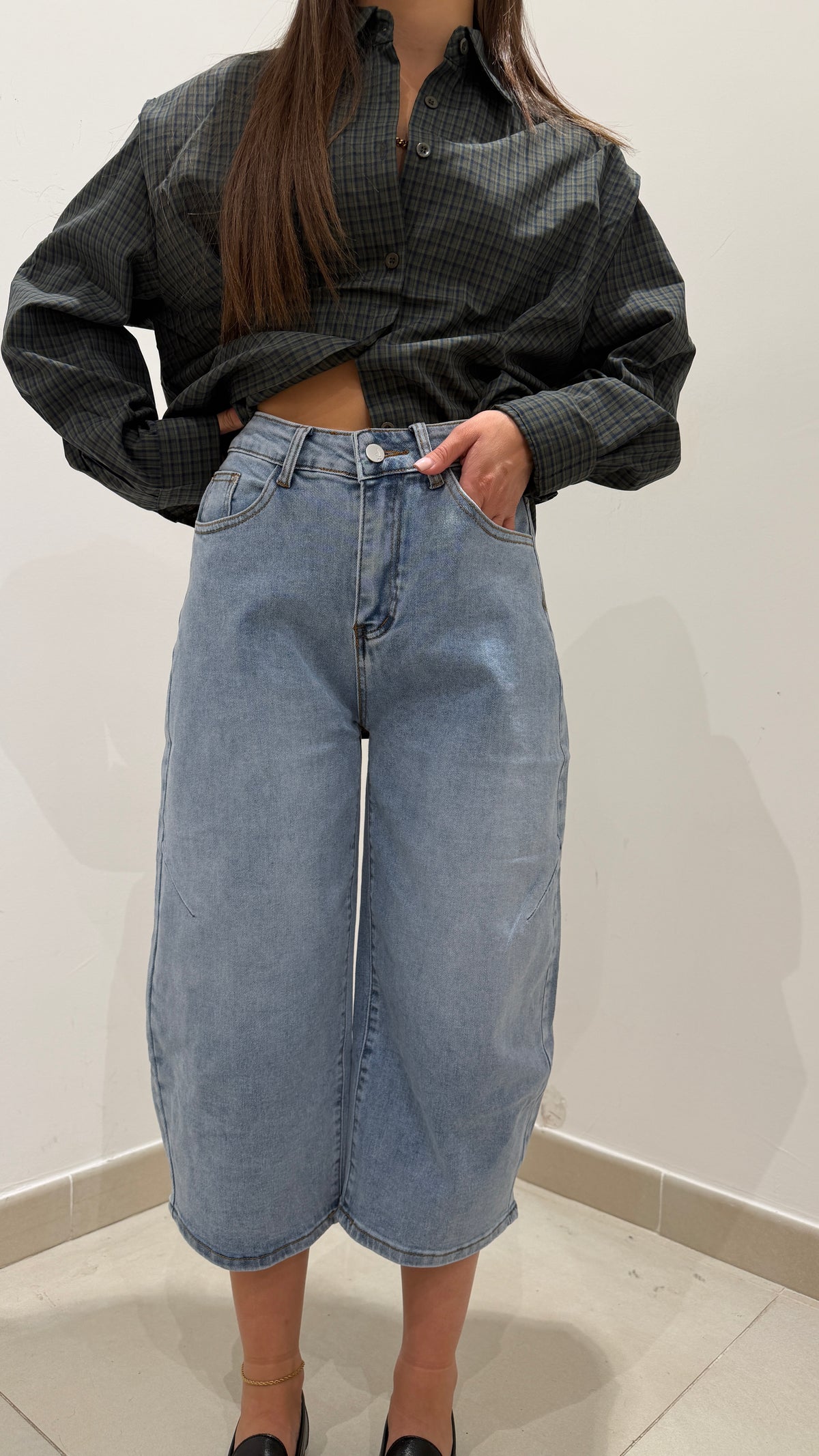 Coordinato Quadri grigio