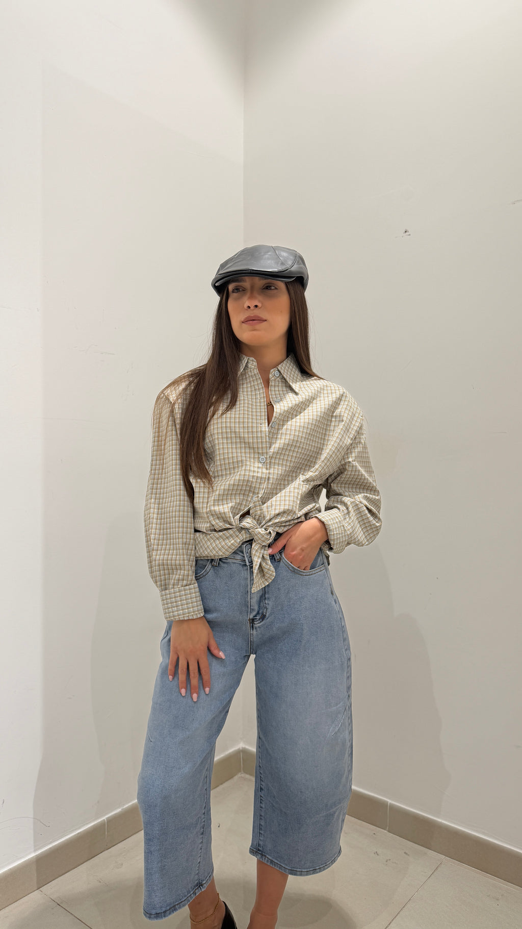 Coordinato Quadri beige