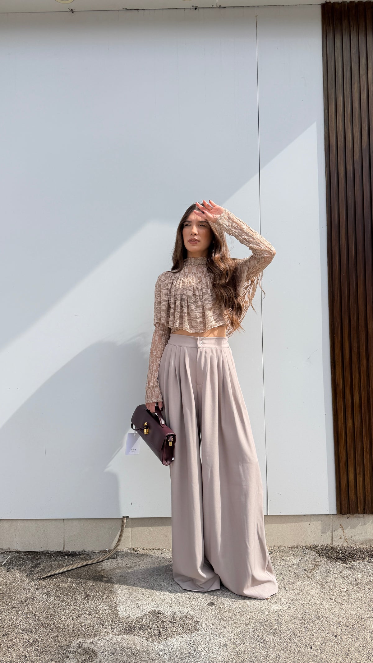 Maglia Pizzo Beige
