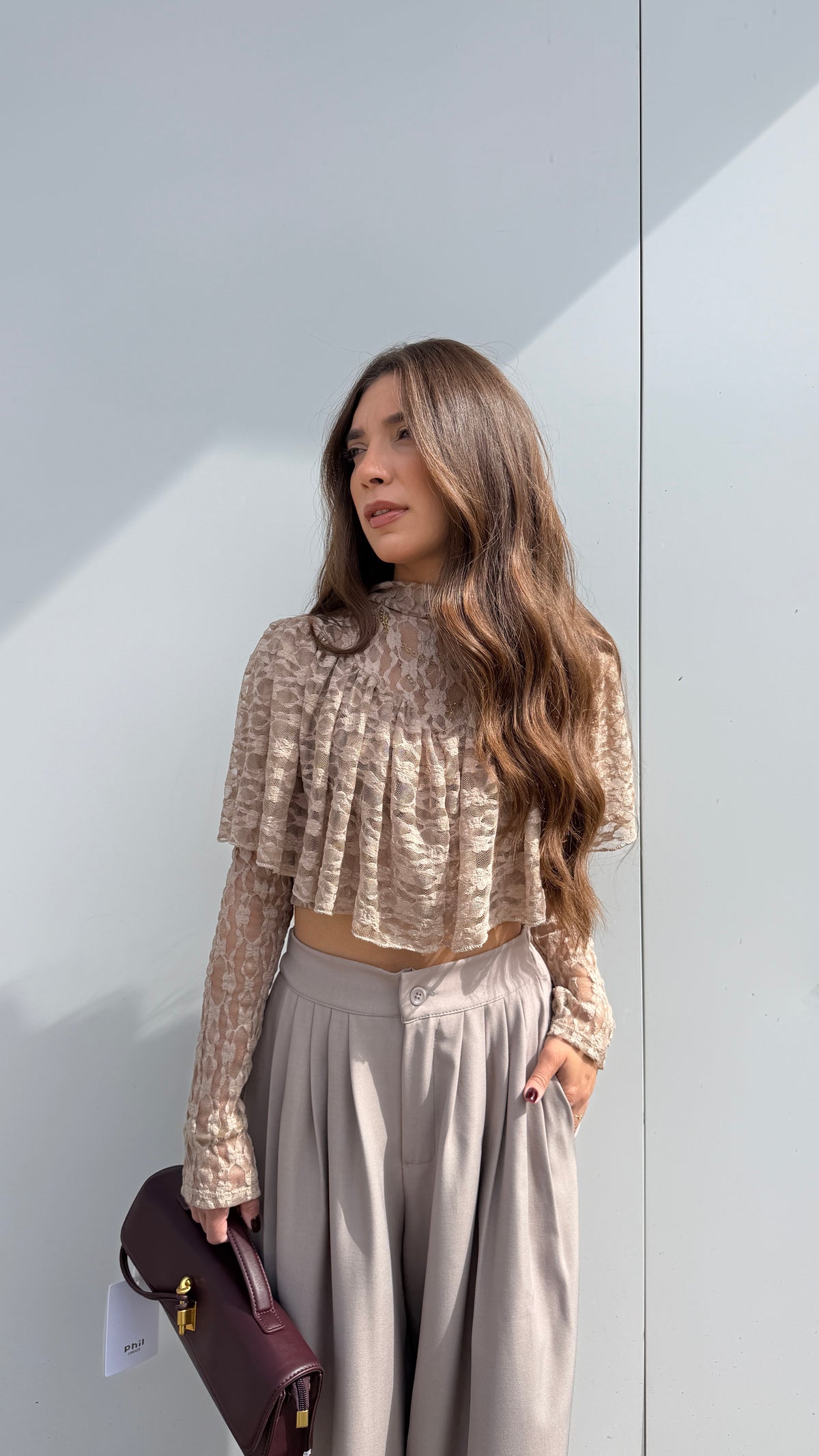 Maglia Pizzo Beige