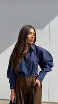 Camicia Righe Blu