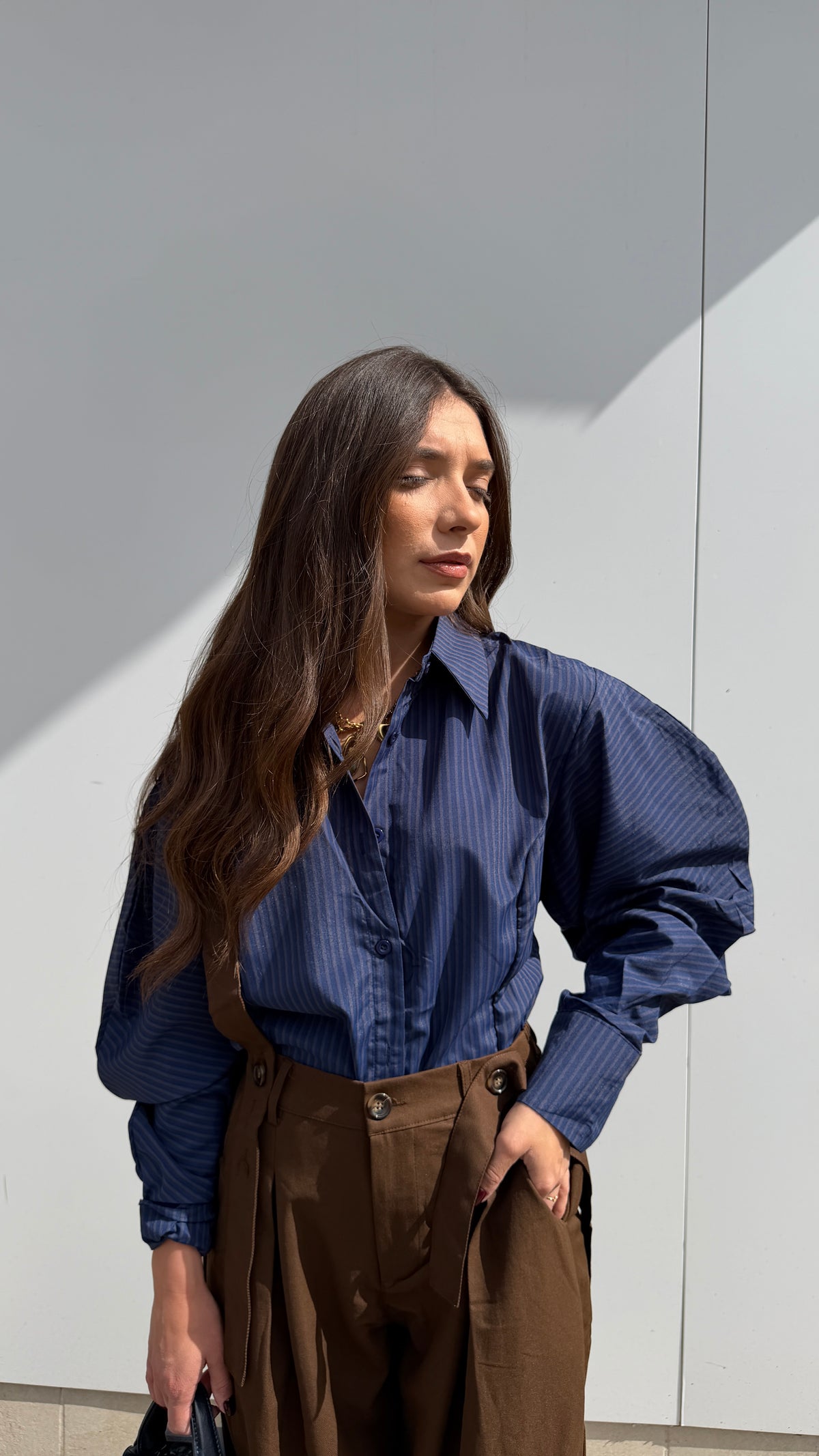 Camicia Righe Blu