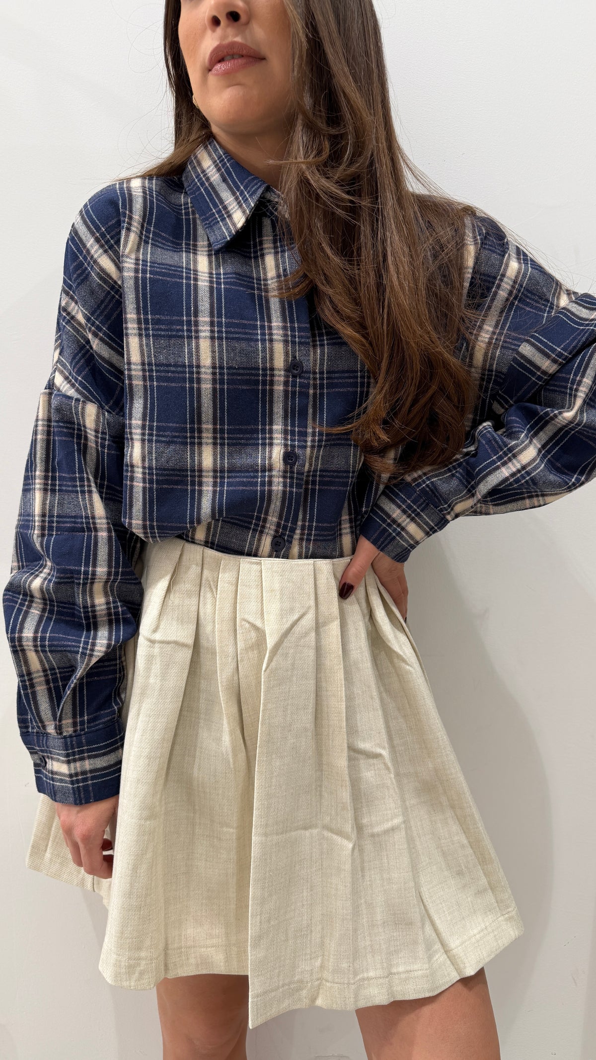 Camicia quadroni blu