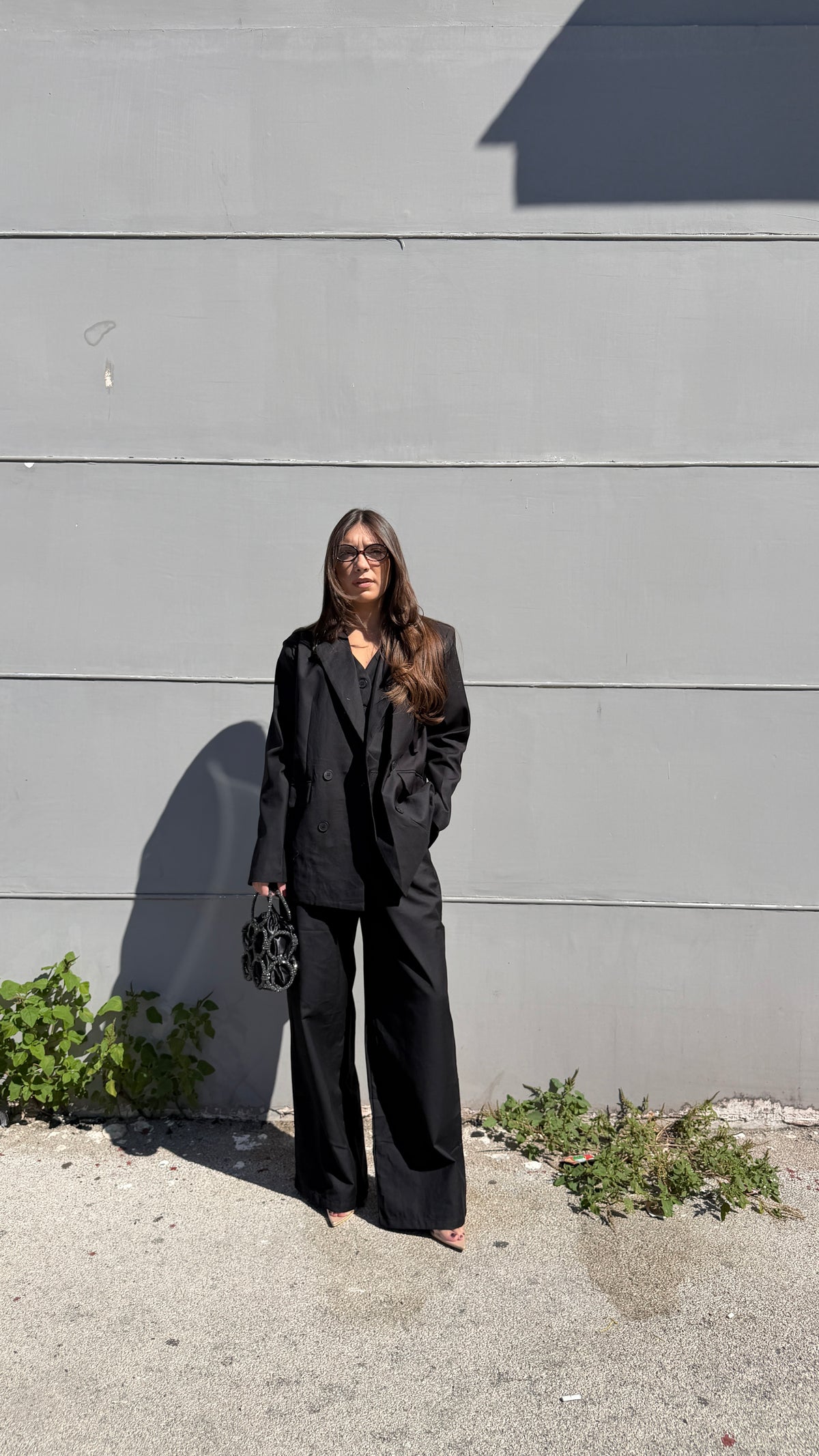 Tailleur Rosita arancio nero
