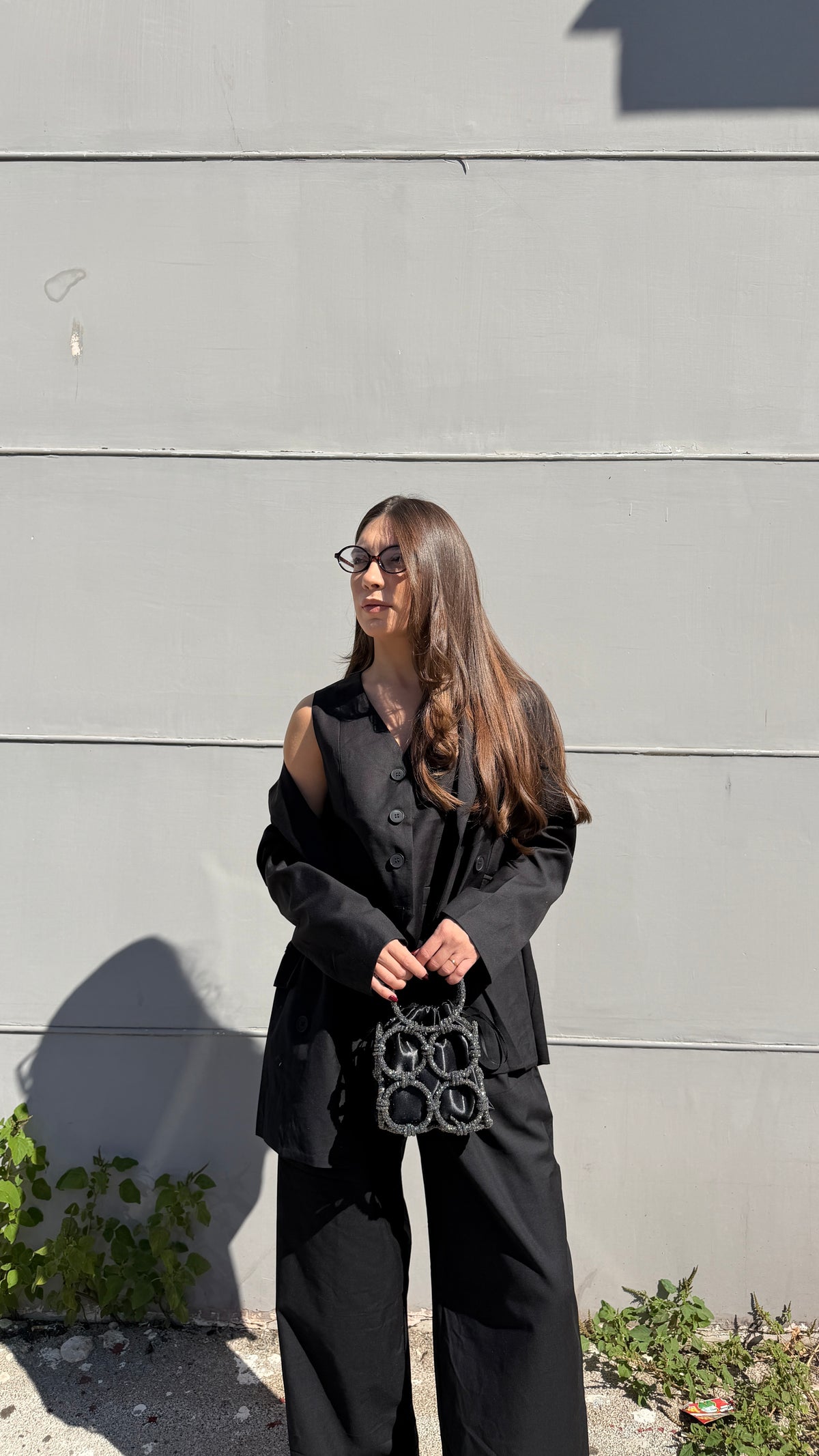 Tailleur Rosita arancio nero