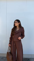 Coordinato tuta marrone